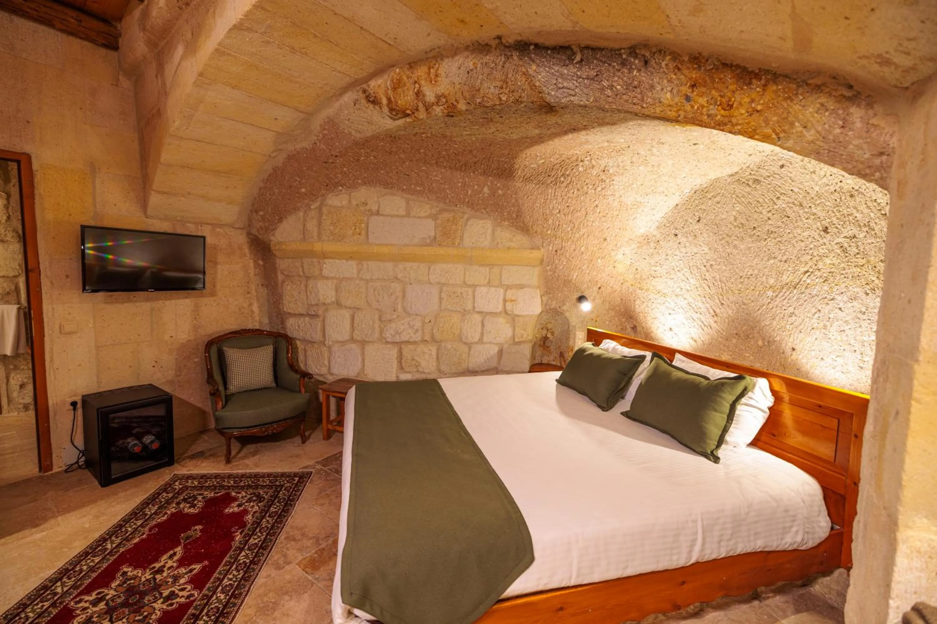 Bed in Canyon Cave Hotel
