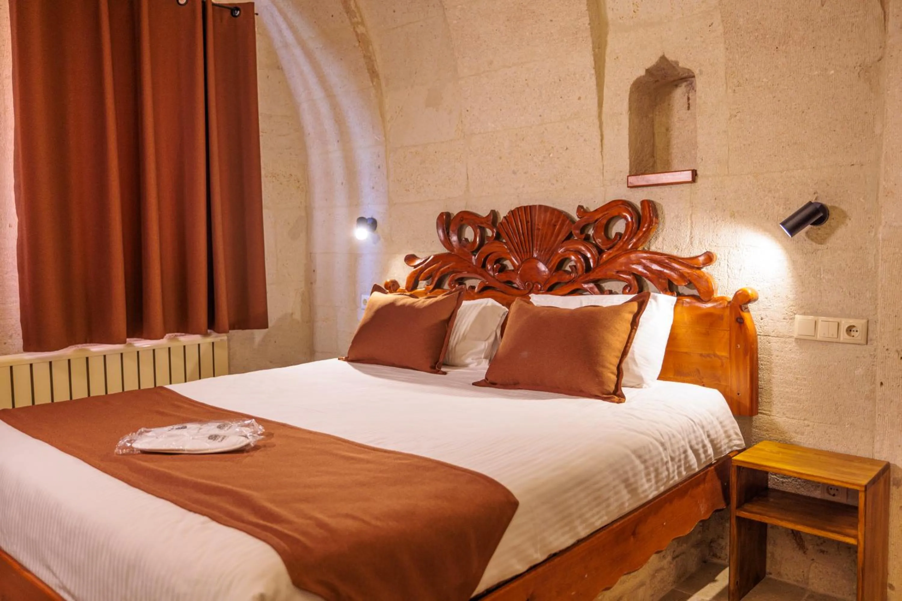 Bed in Canyon Cave Hotel