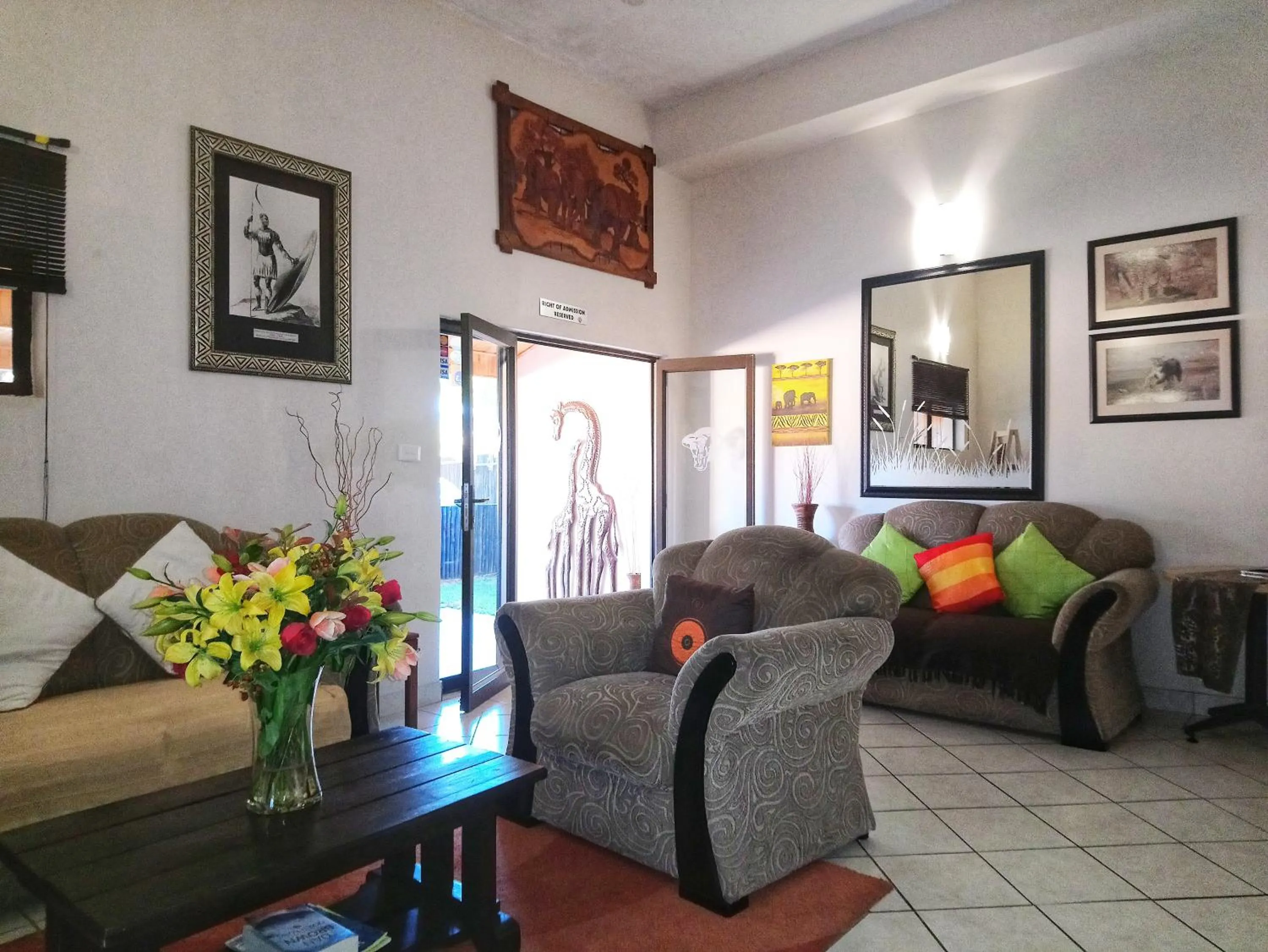 Living room in St Lucia Lodge