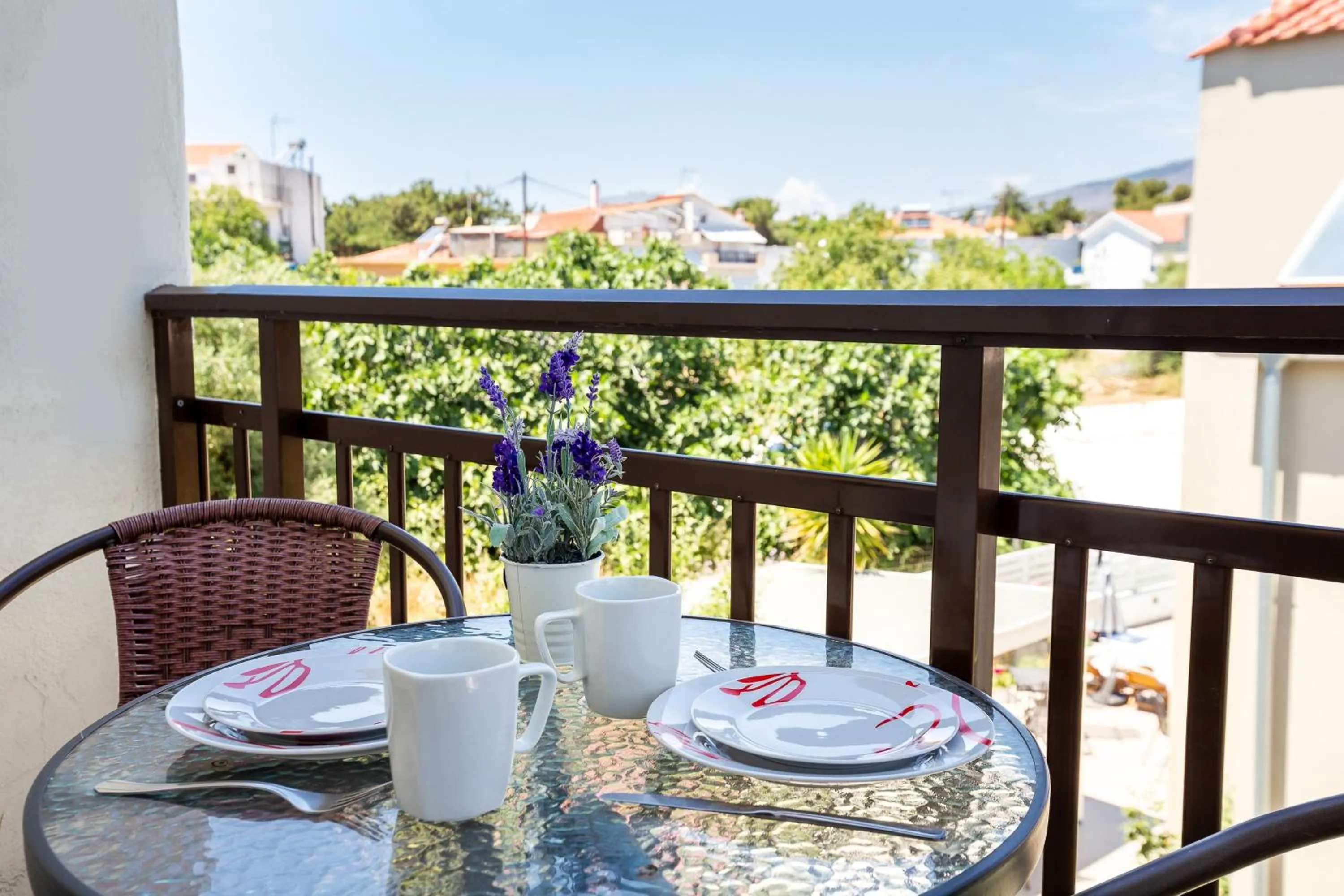 Balcony/Terrace in Famelia Studios Lampiris