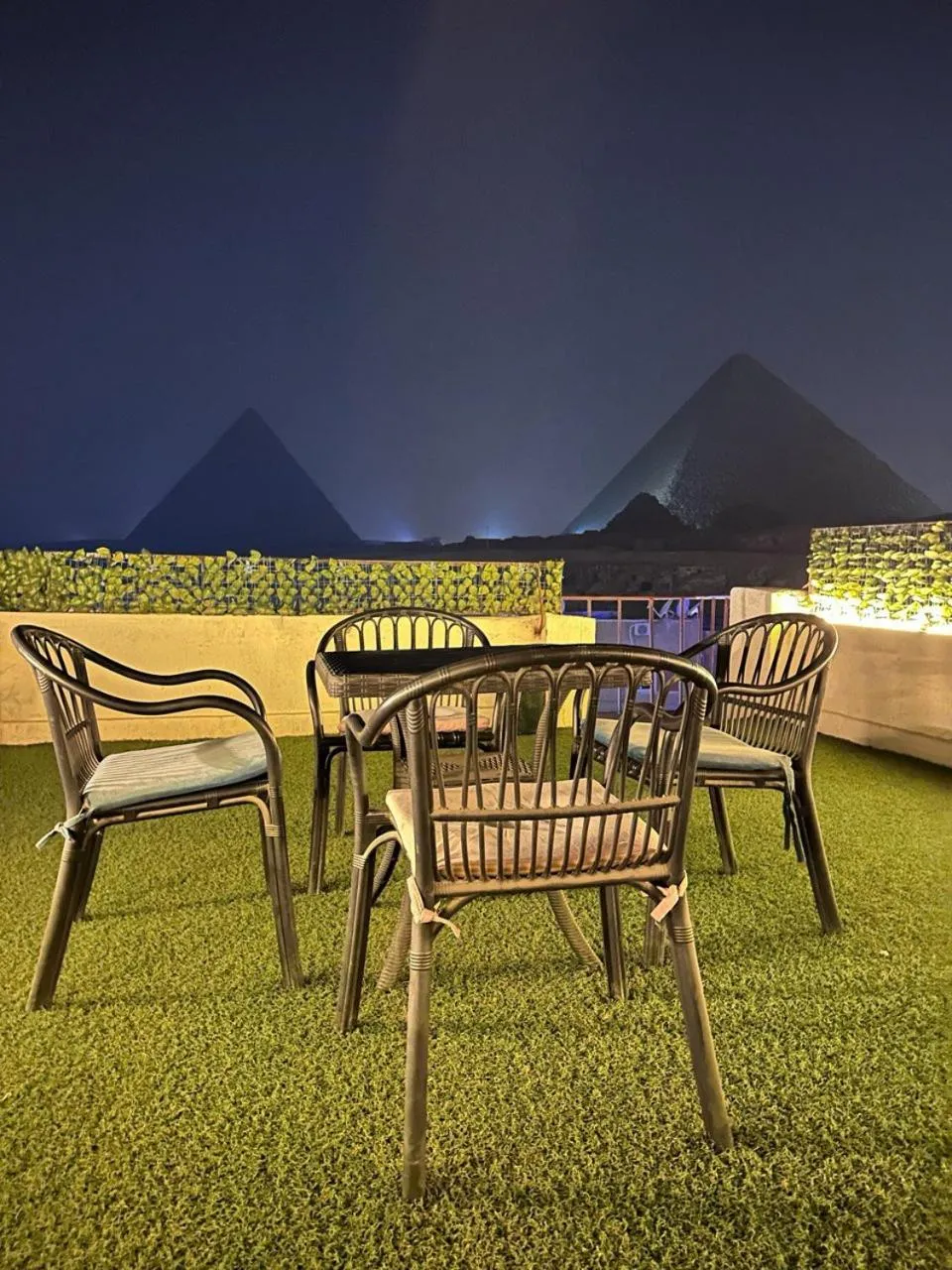 Night in Solima Pyramids View