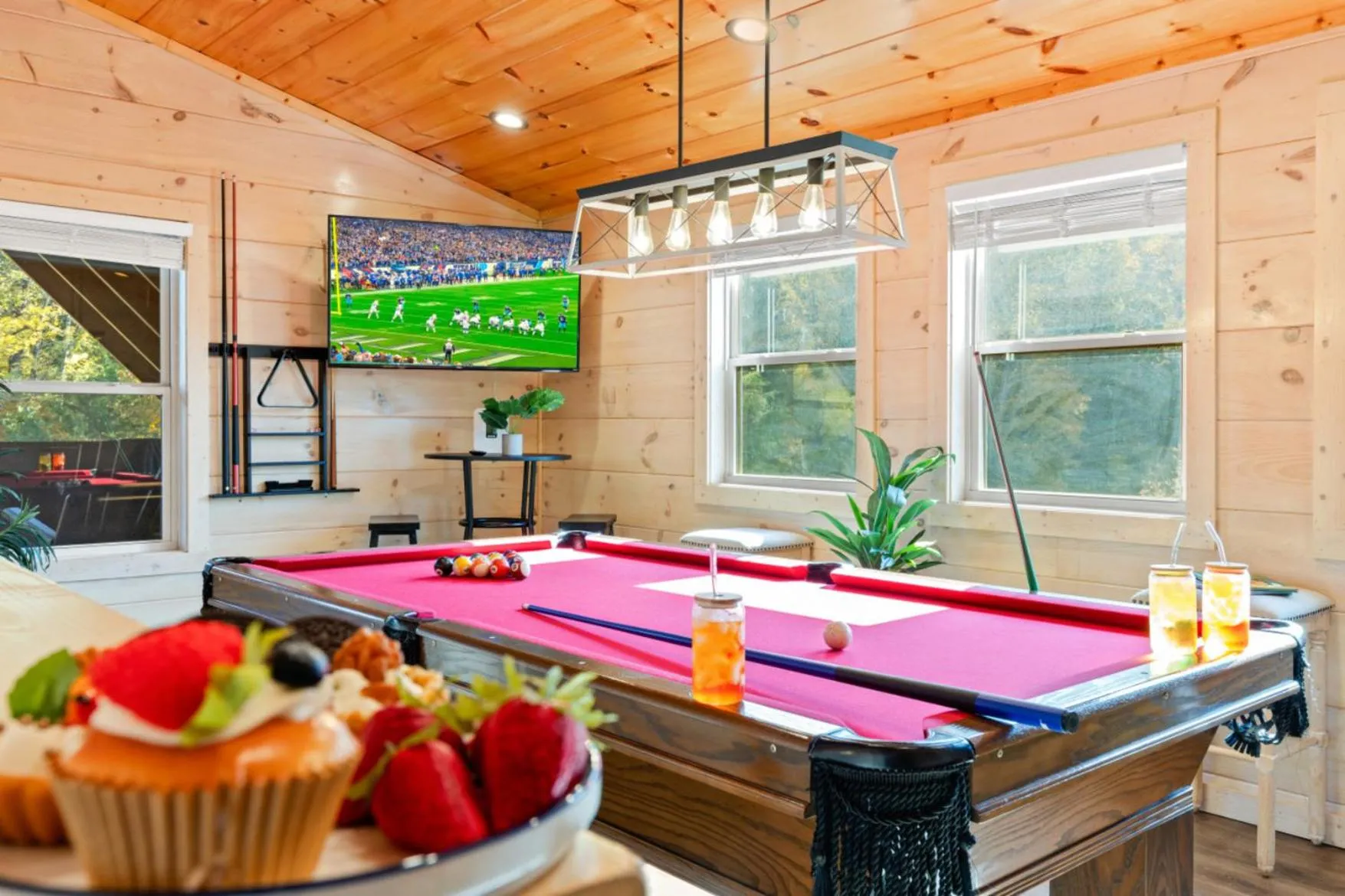 Billiard in Enchanted Forest Hideaway by Ghosal Luxury Lodging