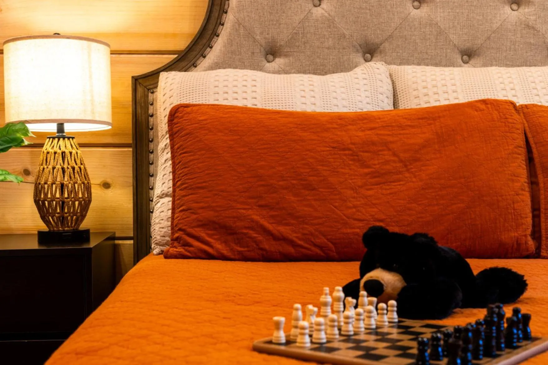 Bed in Enchanted Forest Hideaway by Ghosal Luxury Lodging
