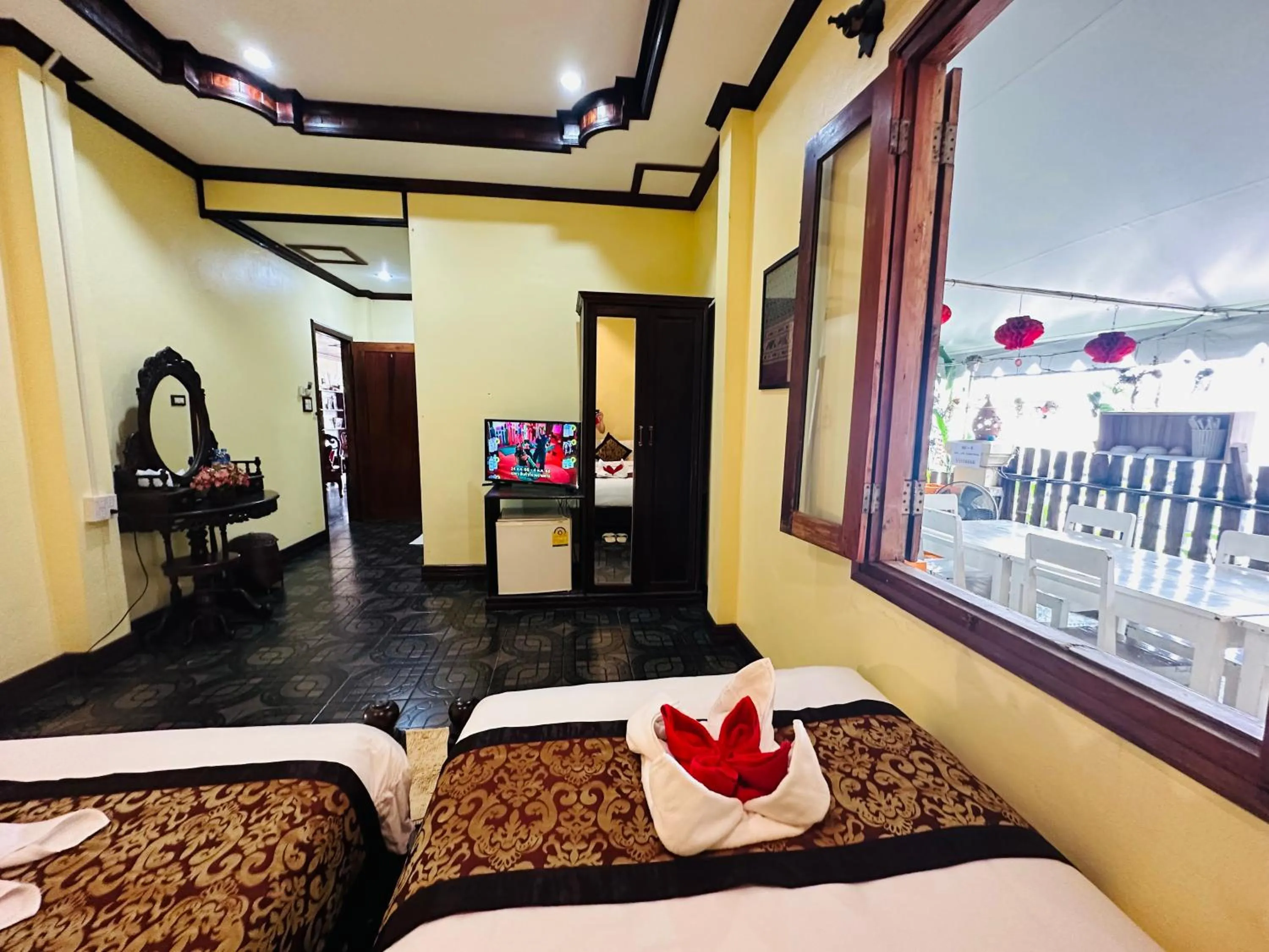 Bed in Visoun Luang Prabang Hotel