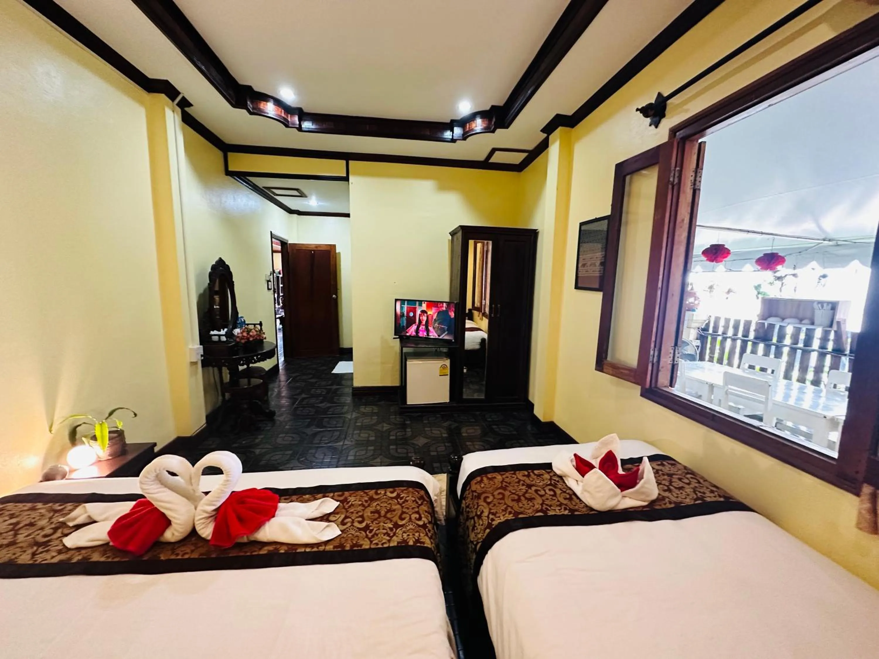 Bed in Visoun Luang Prabang Hotel