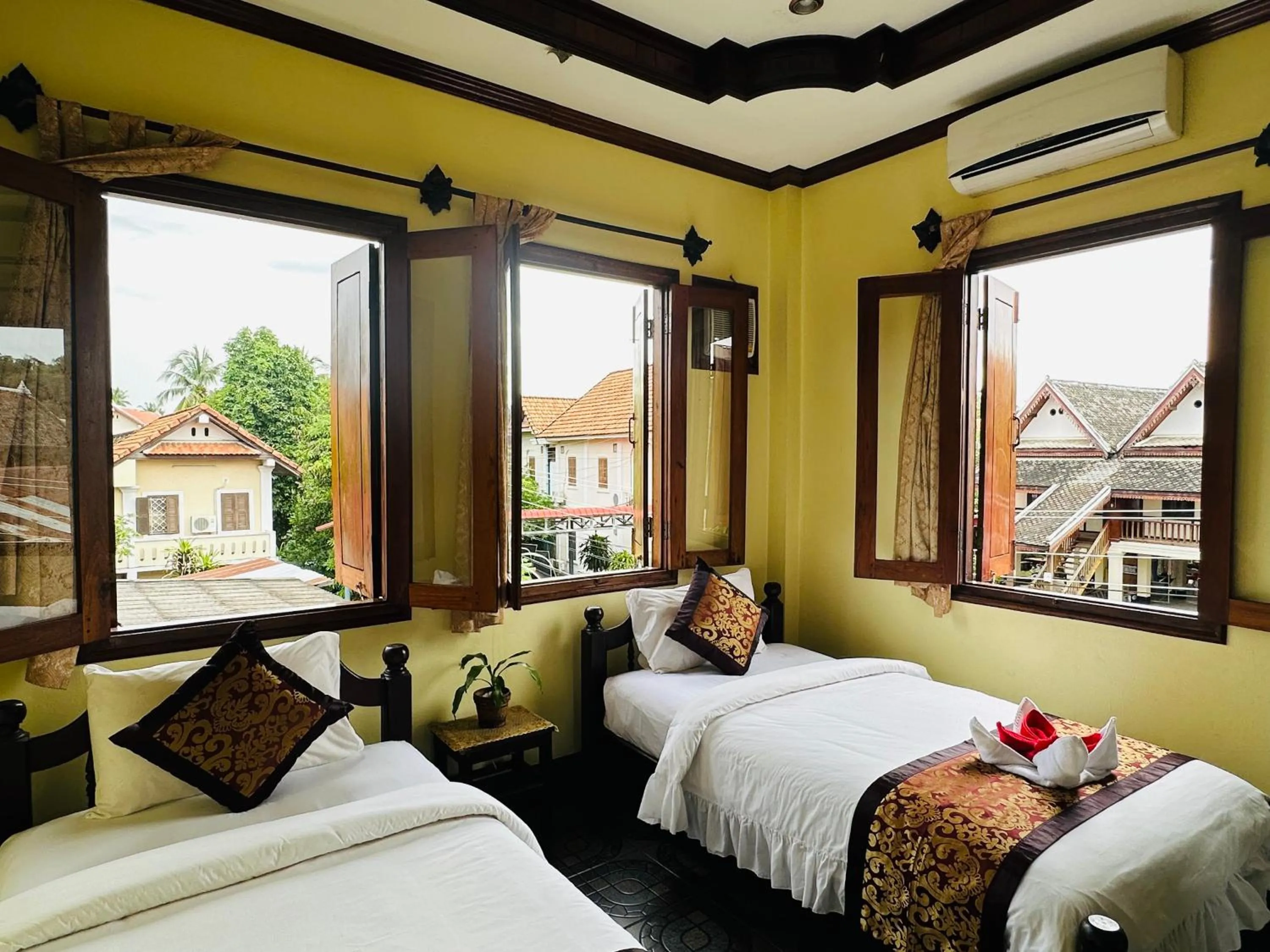 Bed in Visoun Luang Prabang Hotel