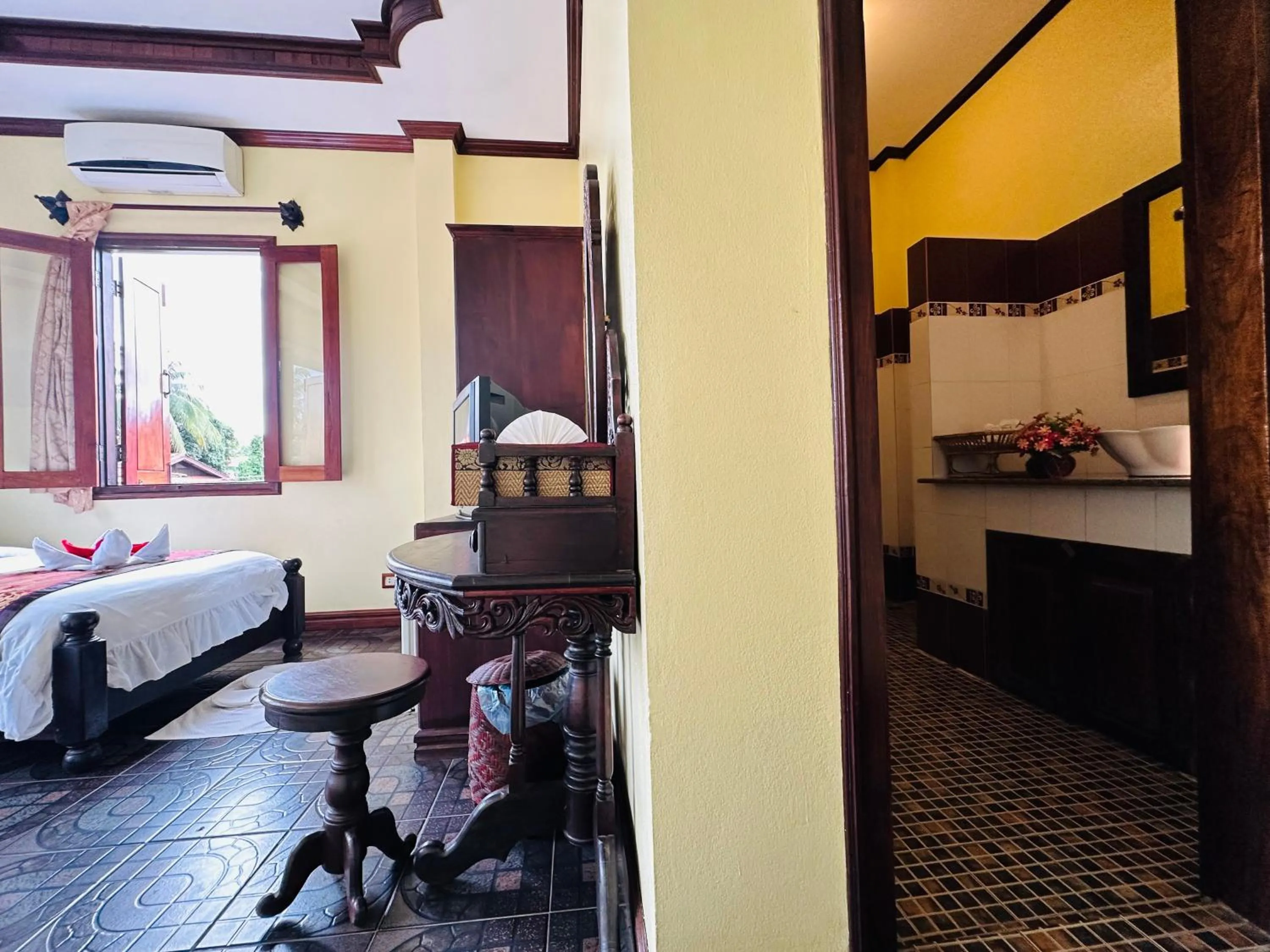 Bed in Visoun Luang Prabang Hotel