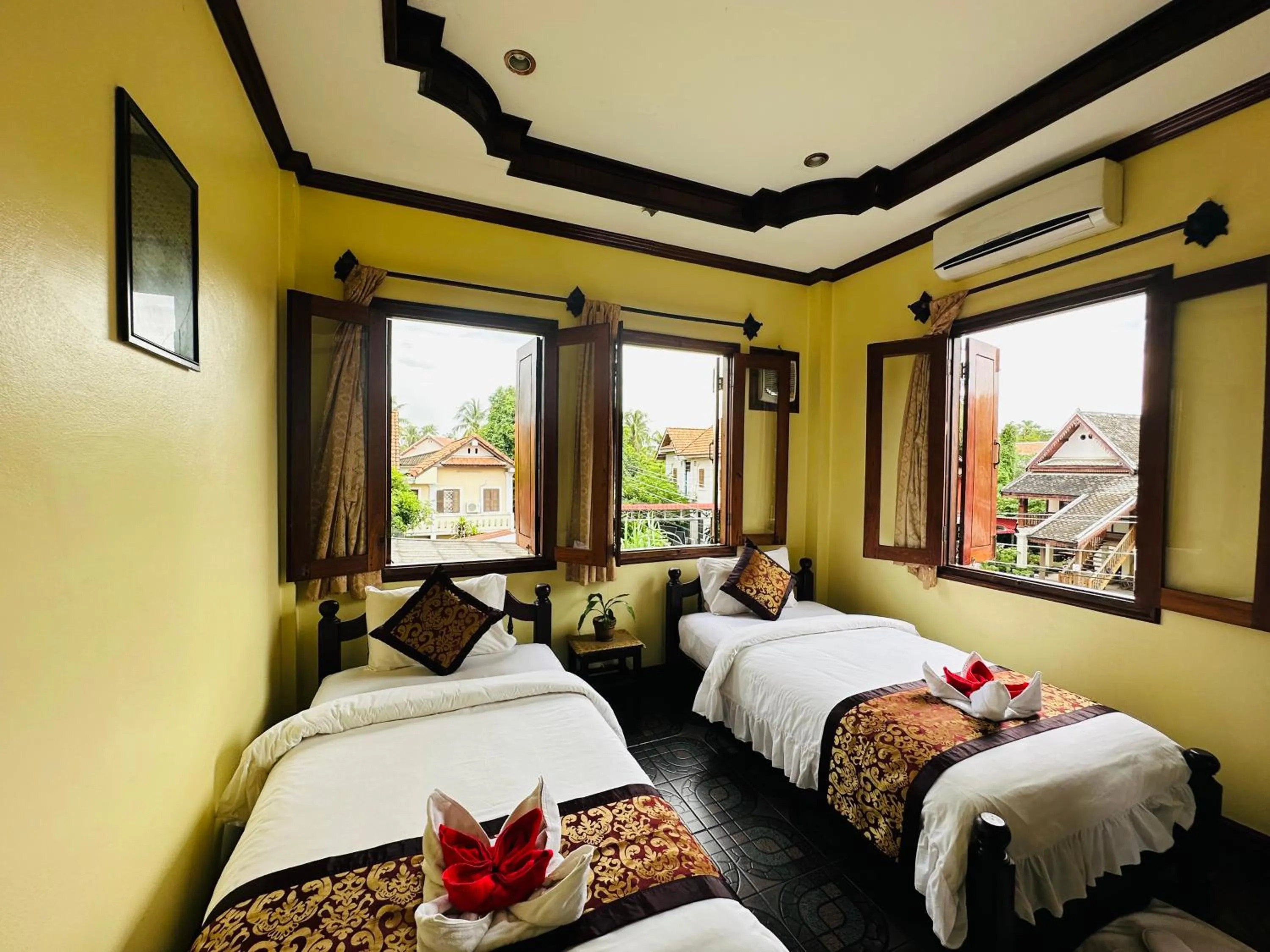 Bed in Visoun Luang Prabang Hotel