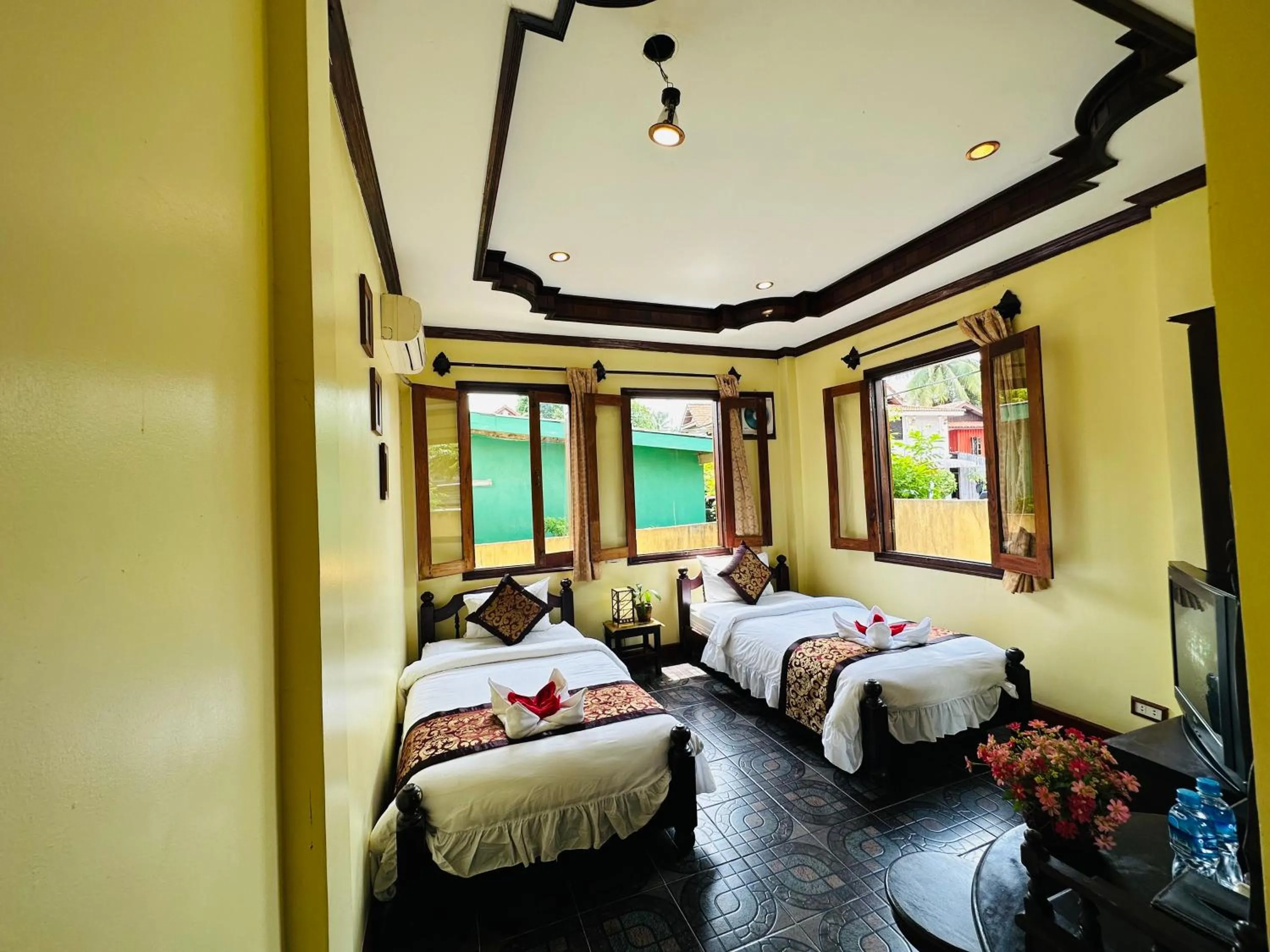 Bed in Visoun Luang Prabang Hotel