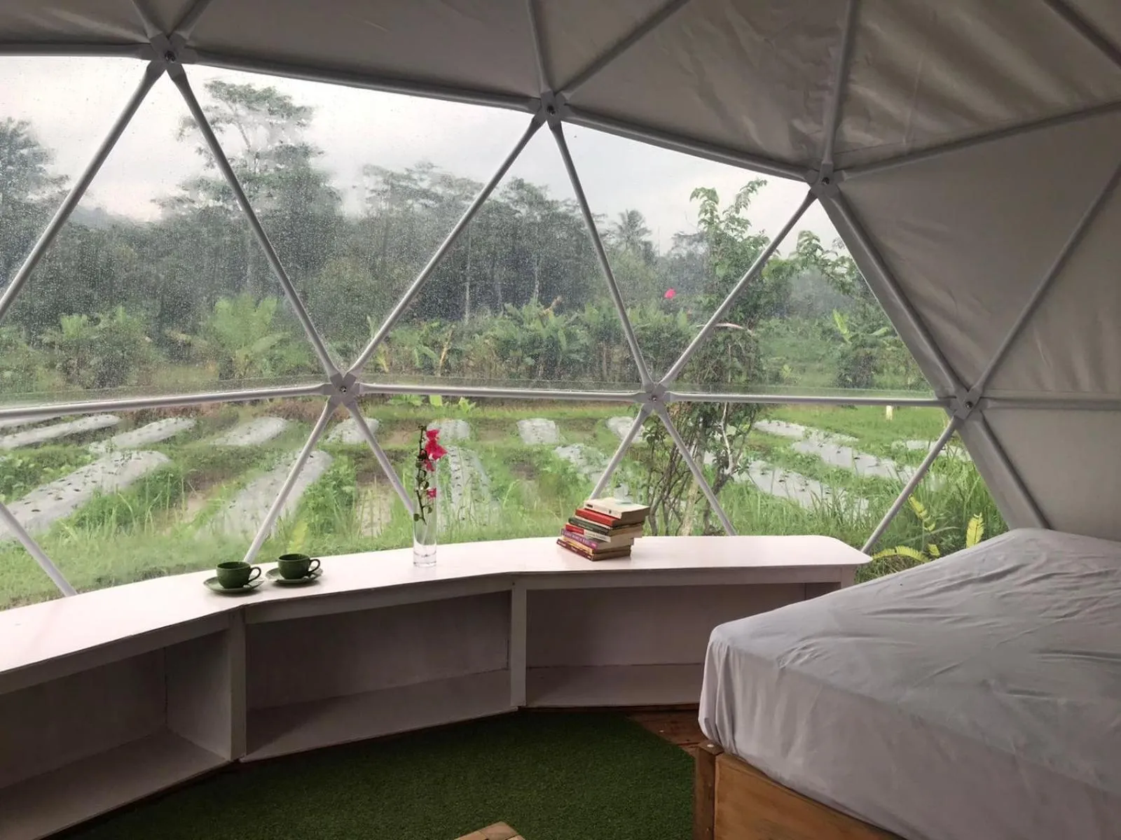 Bed in Borobudur Luxury Glamping