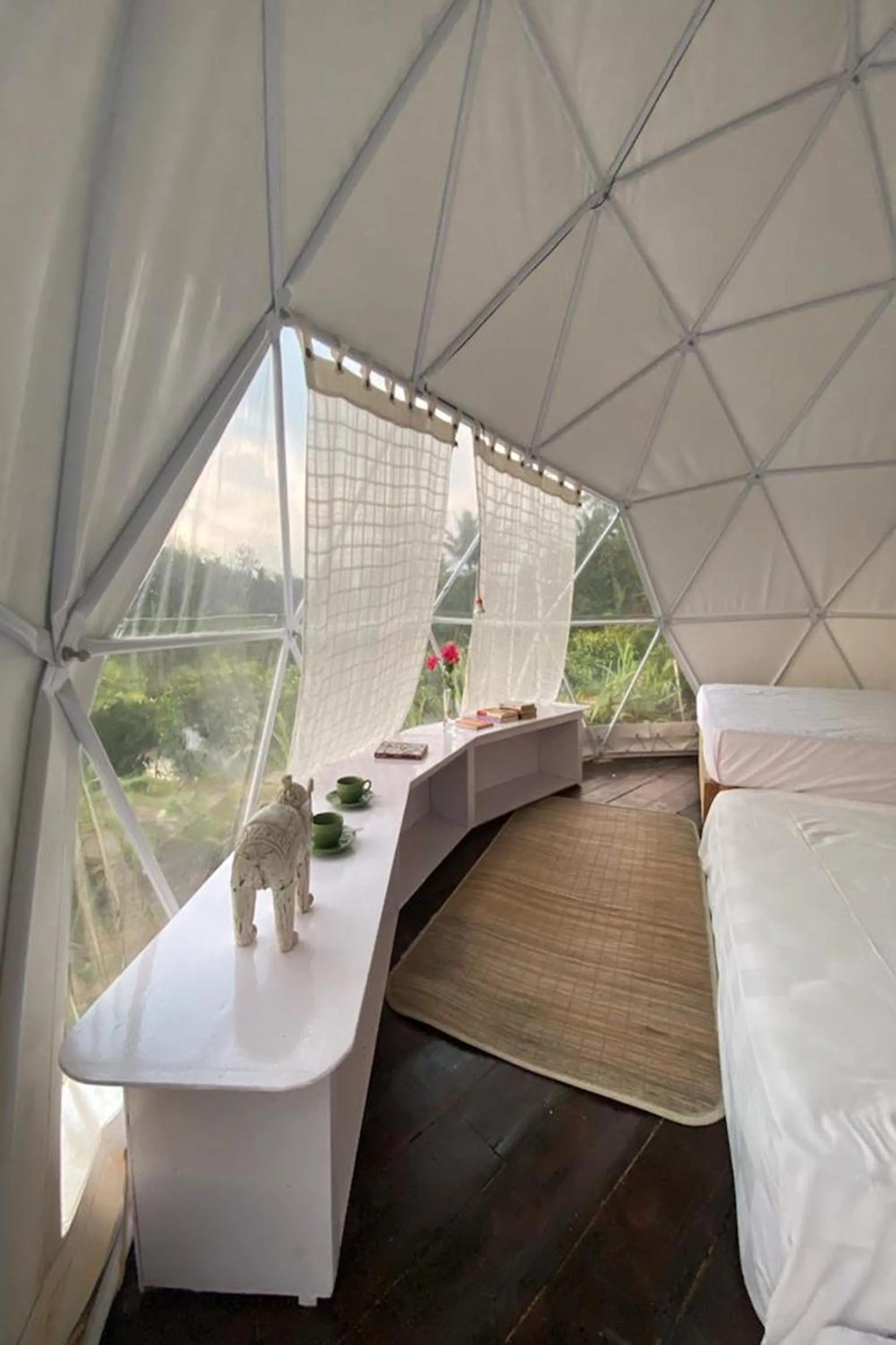 Bed in Borobudur Luxury Glamping