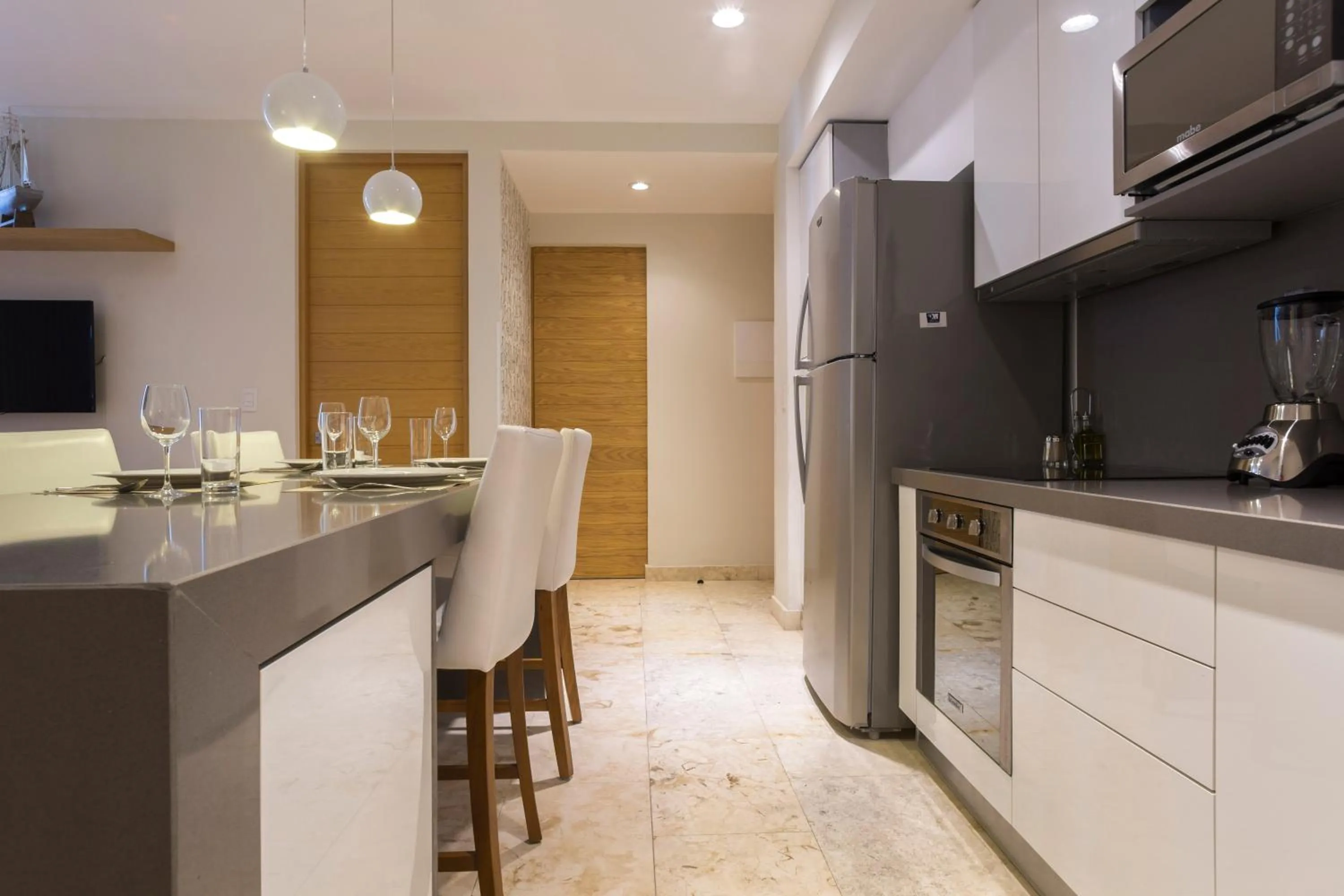 Kitchen or kitchenette in Anah Suites