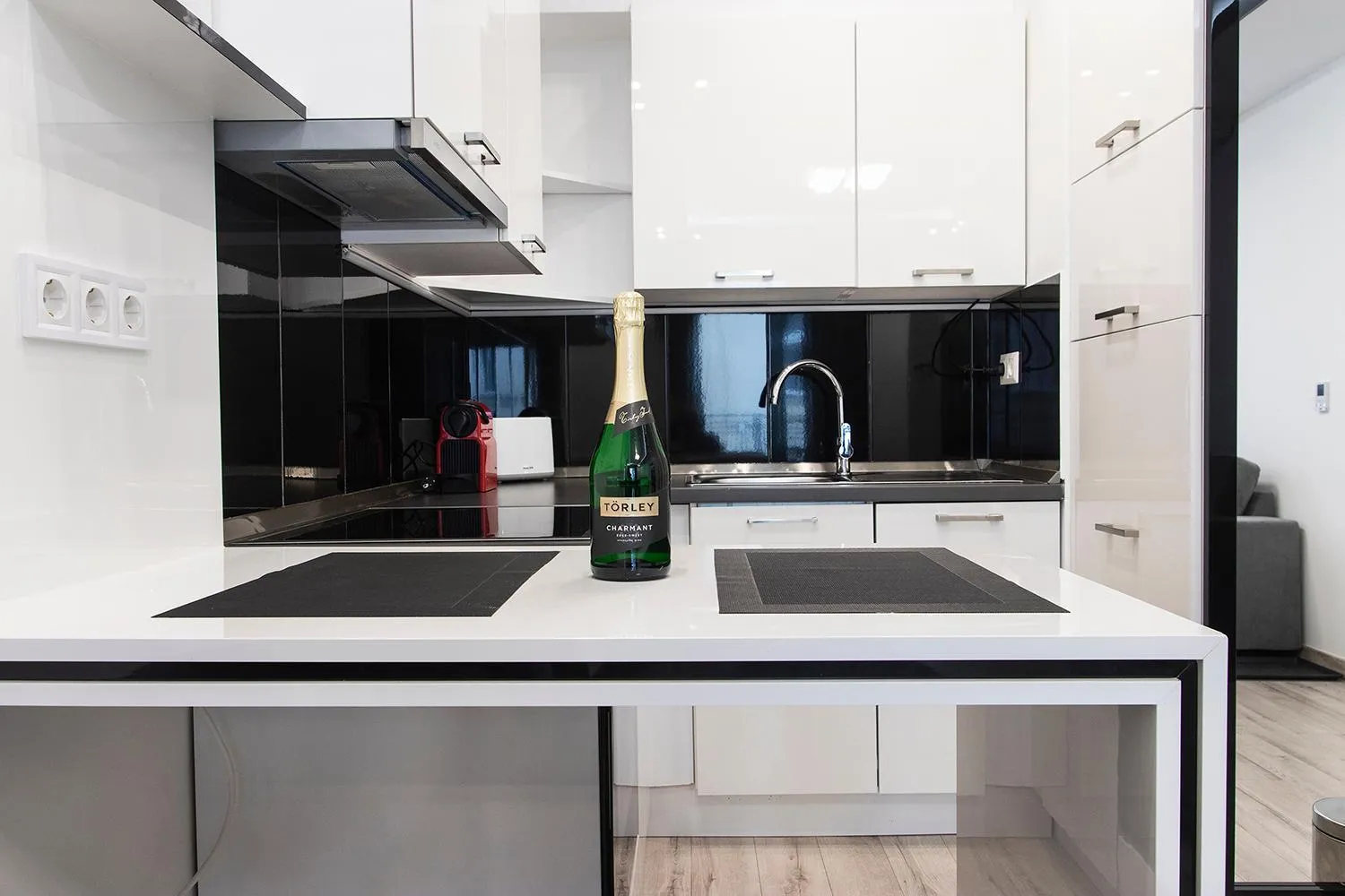 Kitchen or kitchenette in Chill 'N' Joy Boutique suites