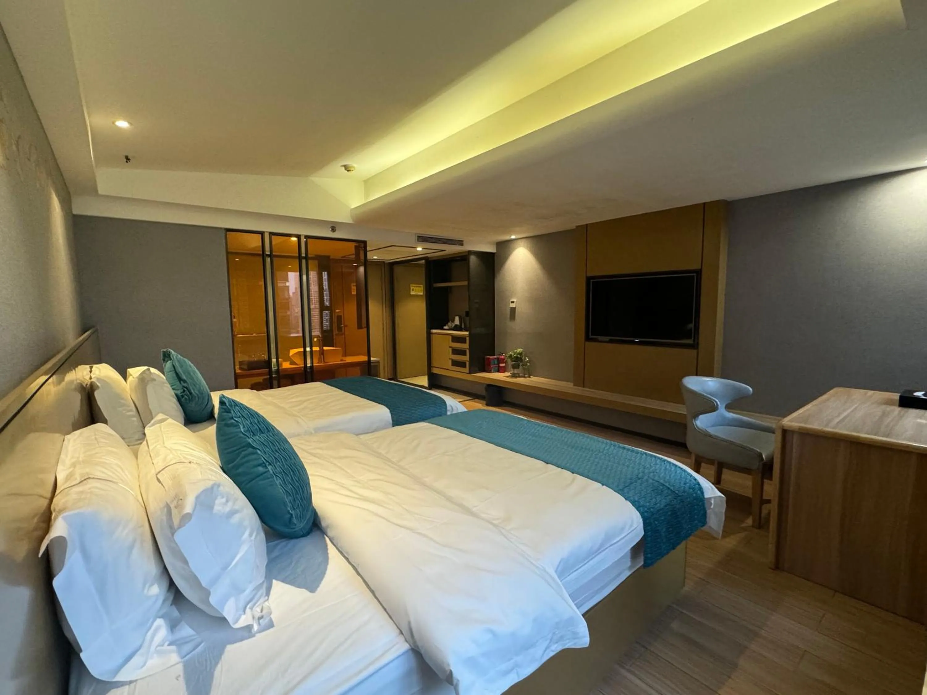 Communal lounge/ TV room in Orange Tree International Hotel Zhujiang New Town Huacheng Sqaure Branch