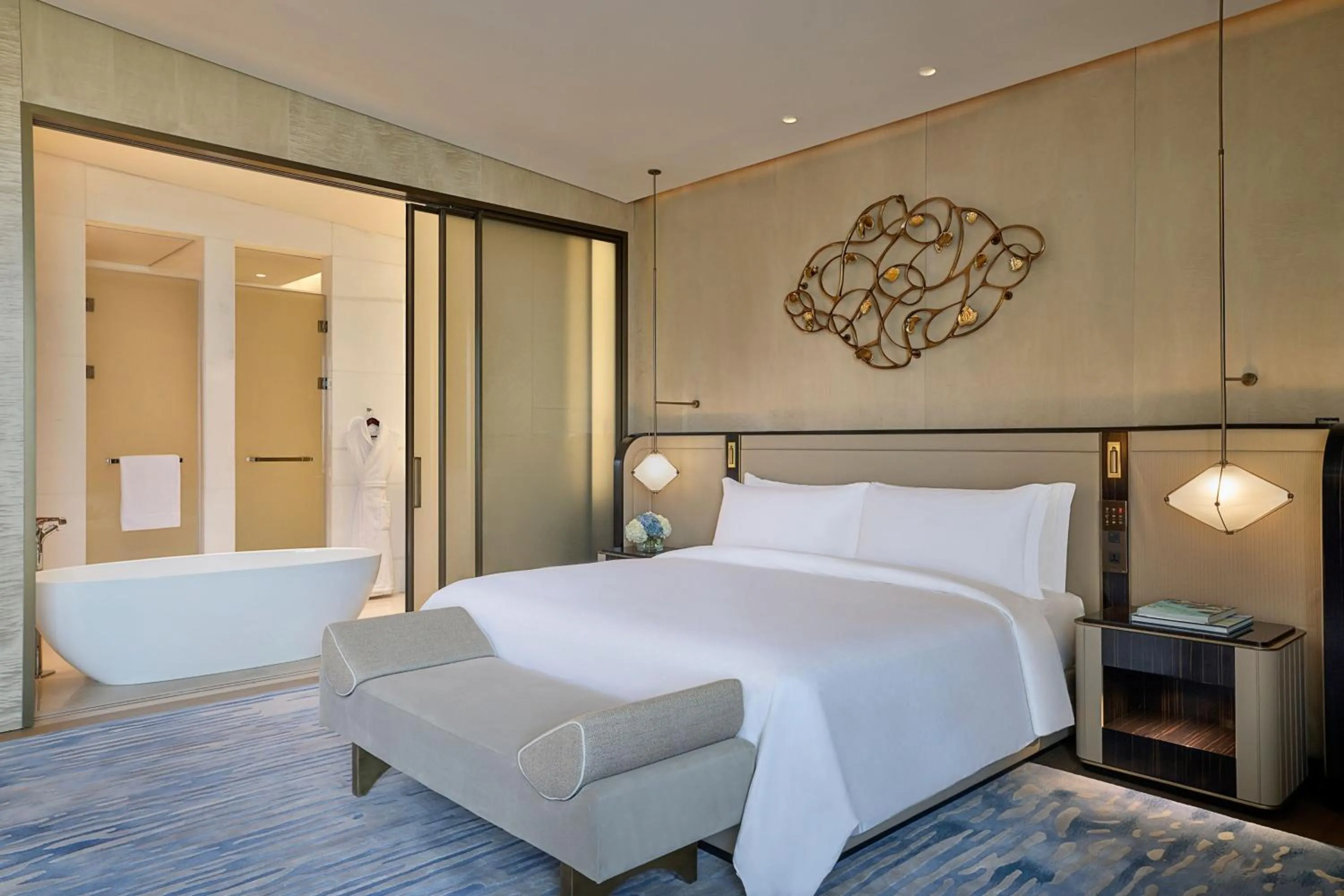 Bathroom, Bed in The St. Regis Riyadh