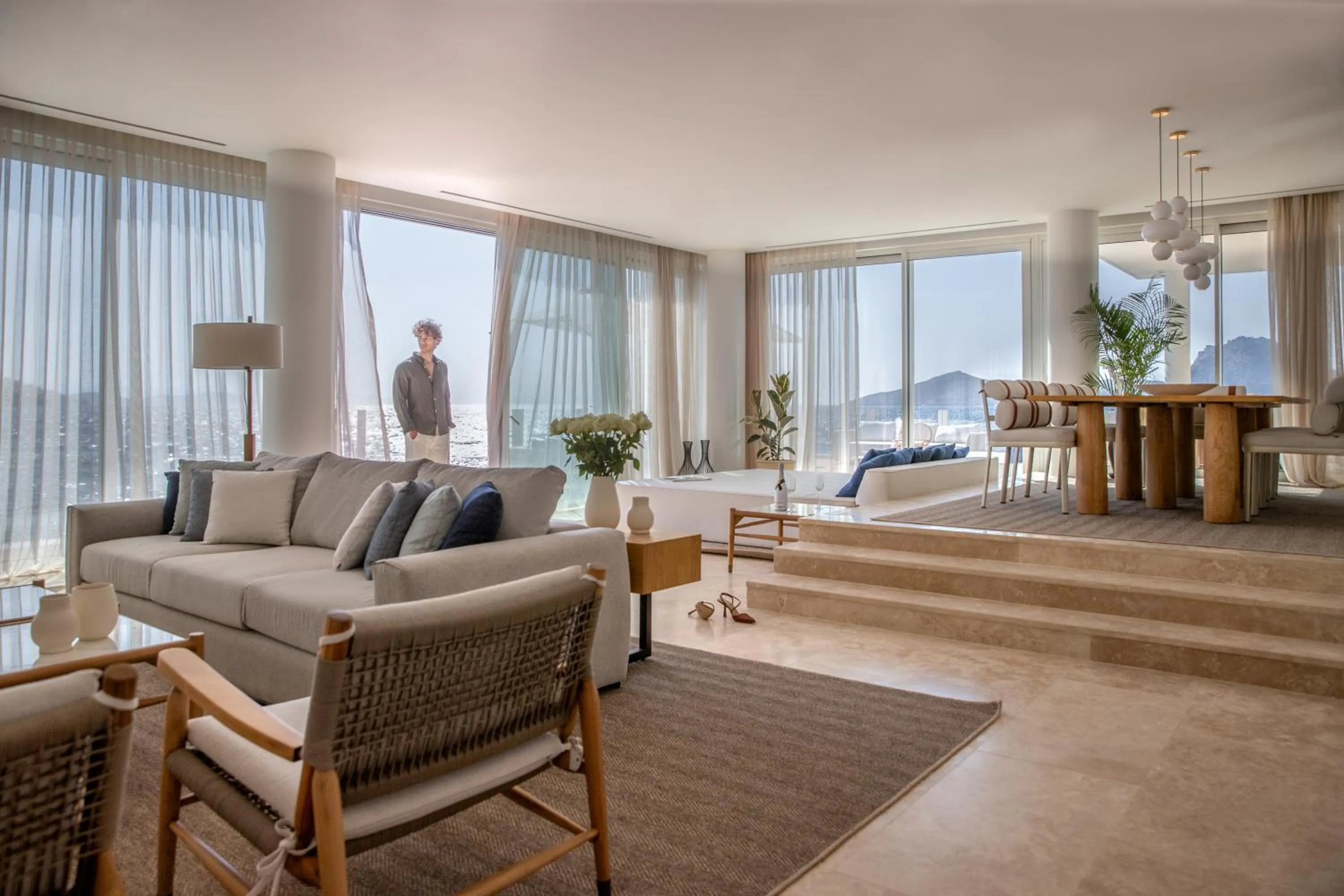 Living room in Yalikavak Marina Hotel By Social Living Collection