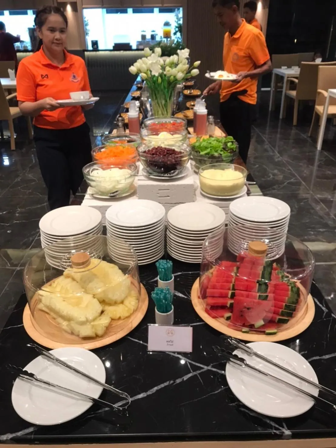 Buffet breakfast in Mayflower Grande Suite Hotel