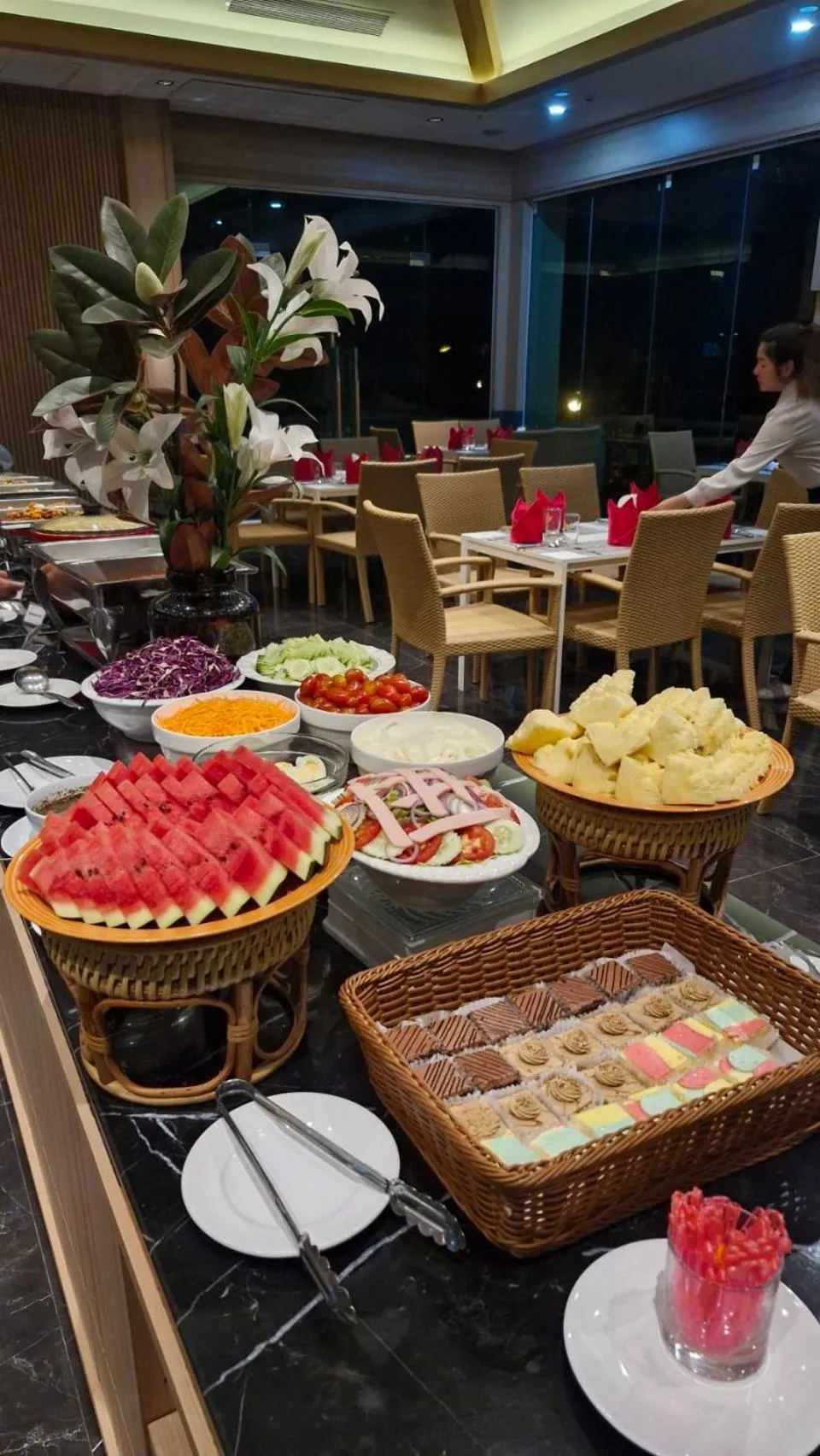 Buffet breakfast in Mayflower Grande Suite Hotel