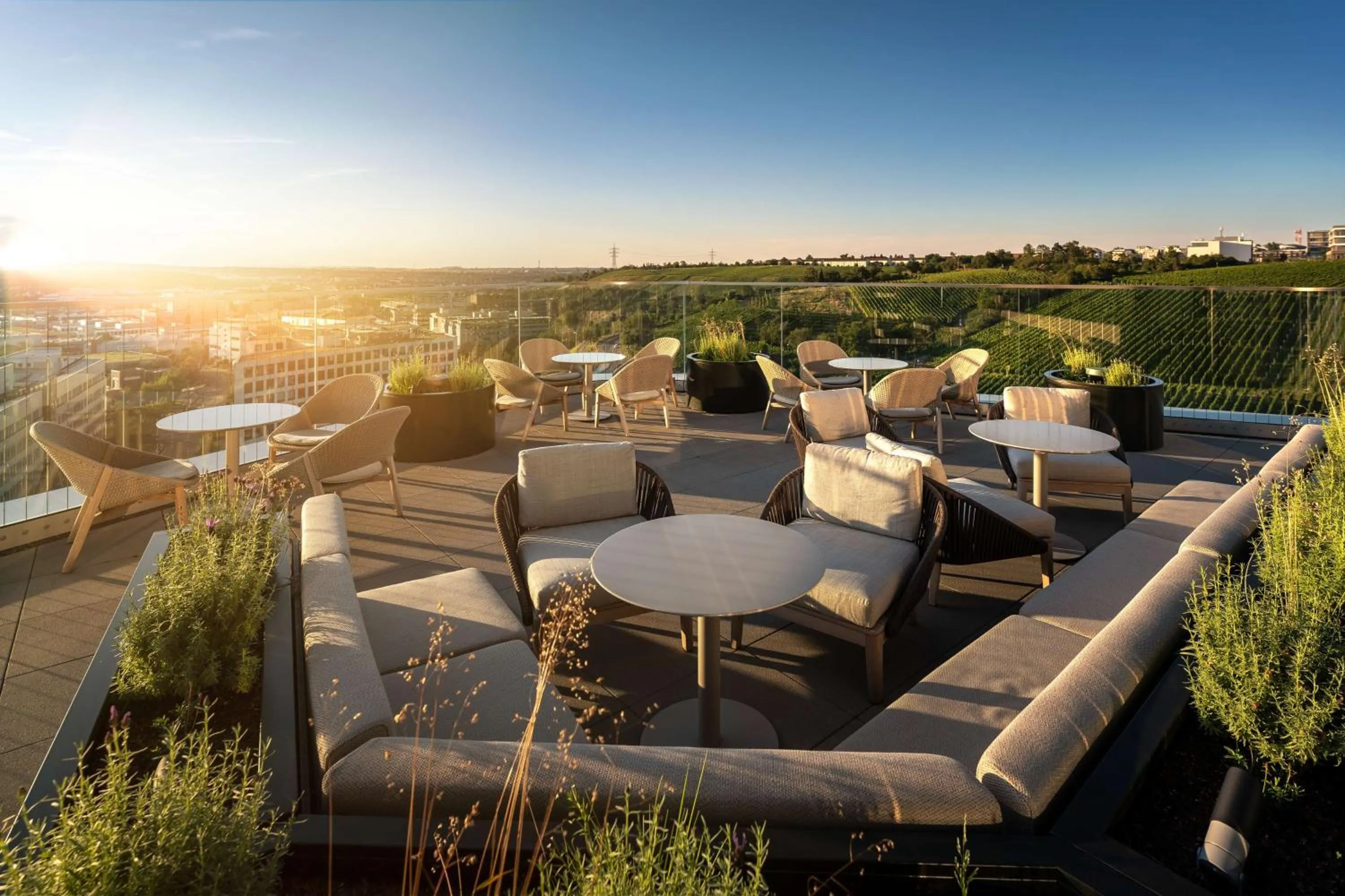 Property building in Radisson Blu Hotel at Porsche Design Tower Stuttgart