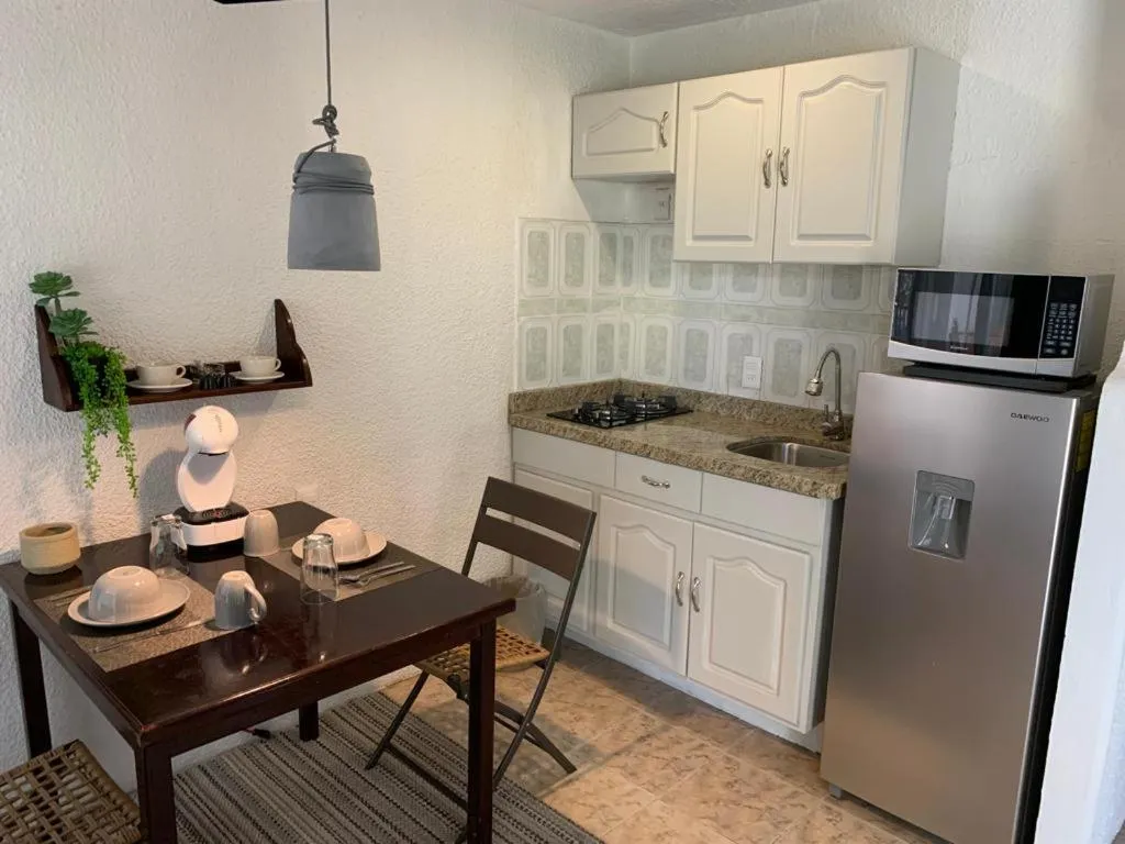 Kitchen or kitchenette in Hotel Posada Santa Fe