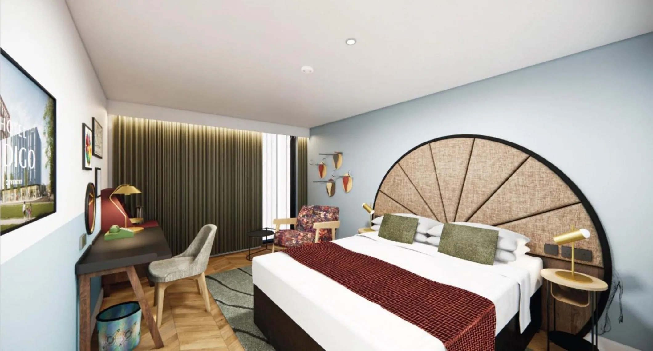 Photo of the whole room, Bed in Hotel Indigo Coventry by IHG