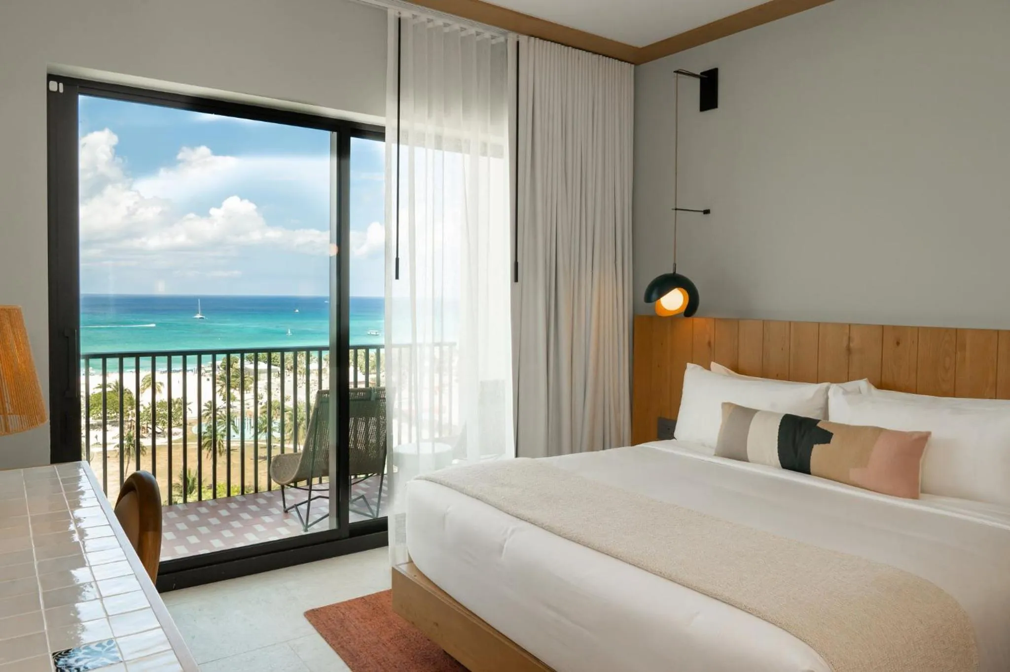 Property building, Bed in Hotel Indigo Grand Cayman by IHG