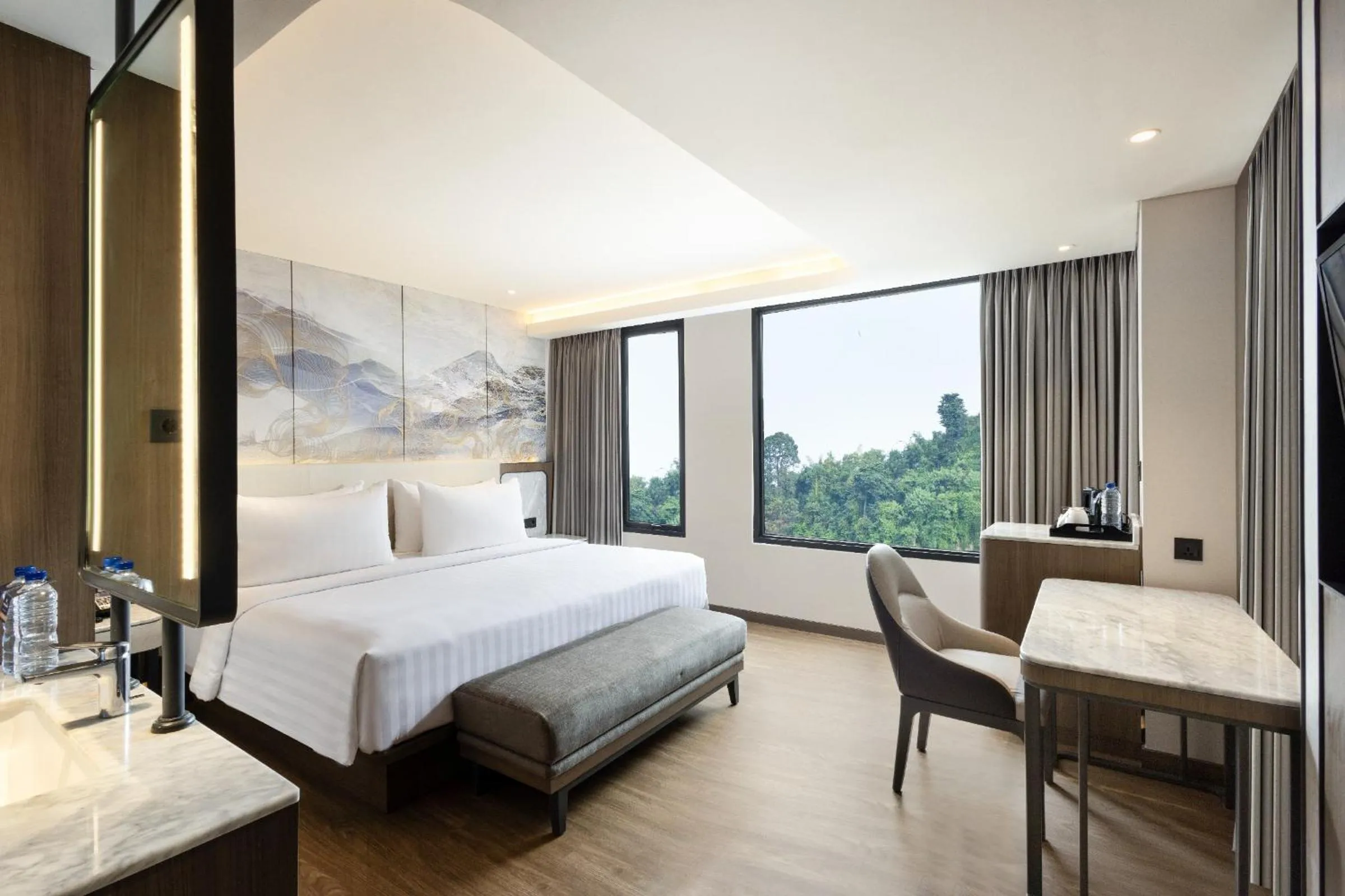 Bed in Hotel Santika Premiere Lampung
