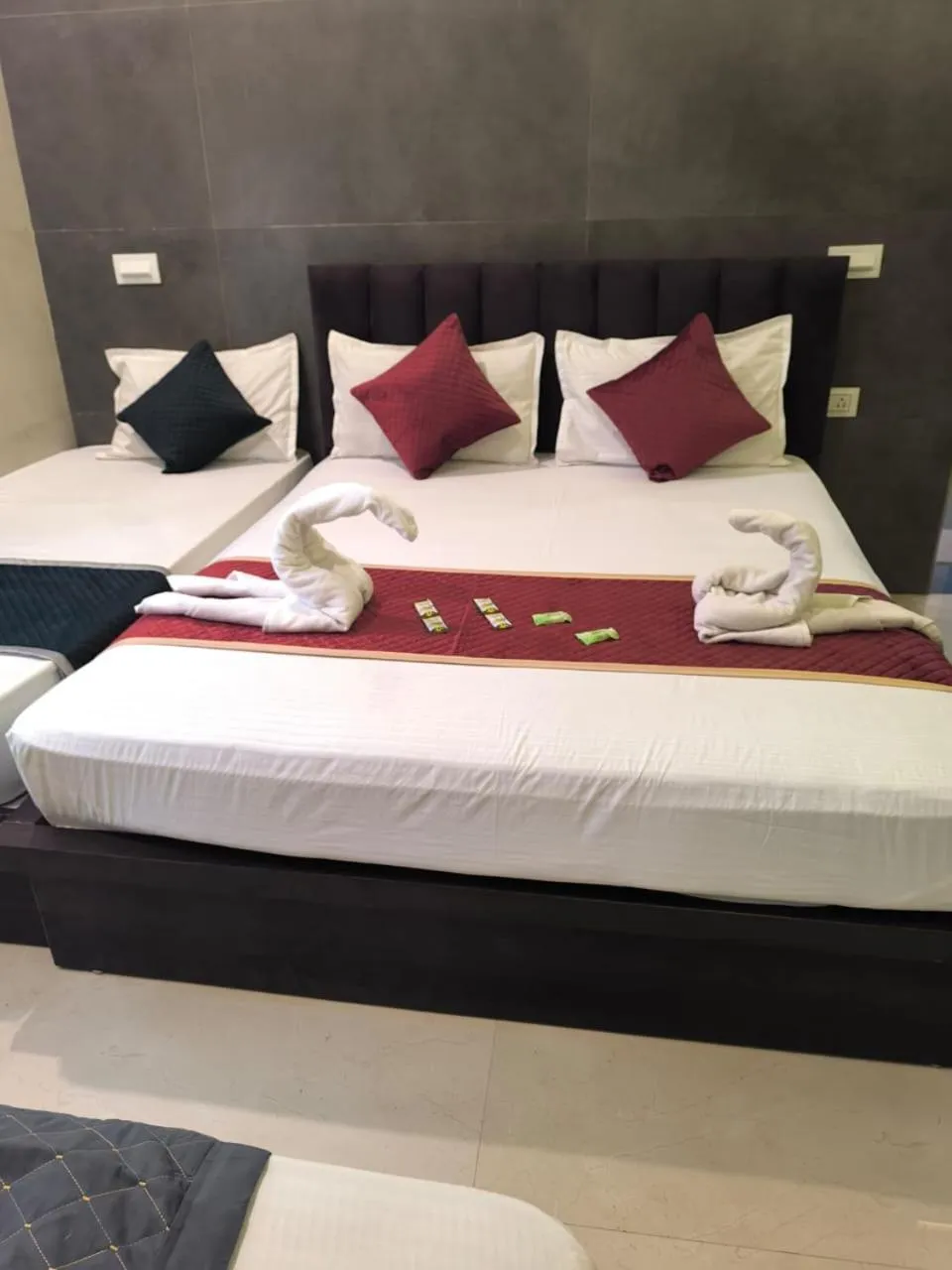 Bed in Hotel Goyal Palace