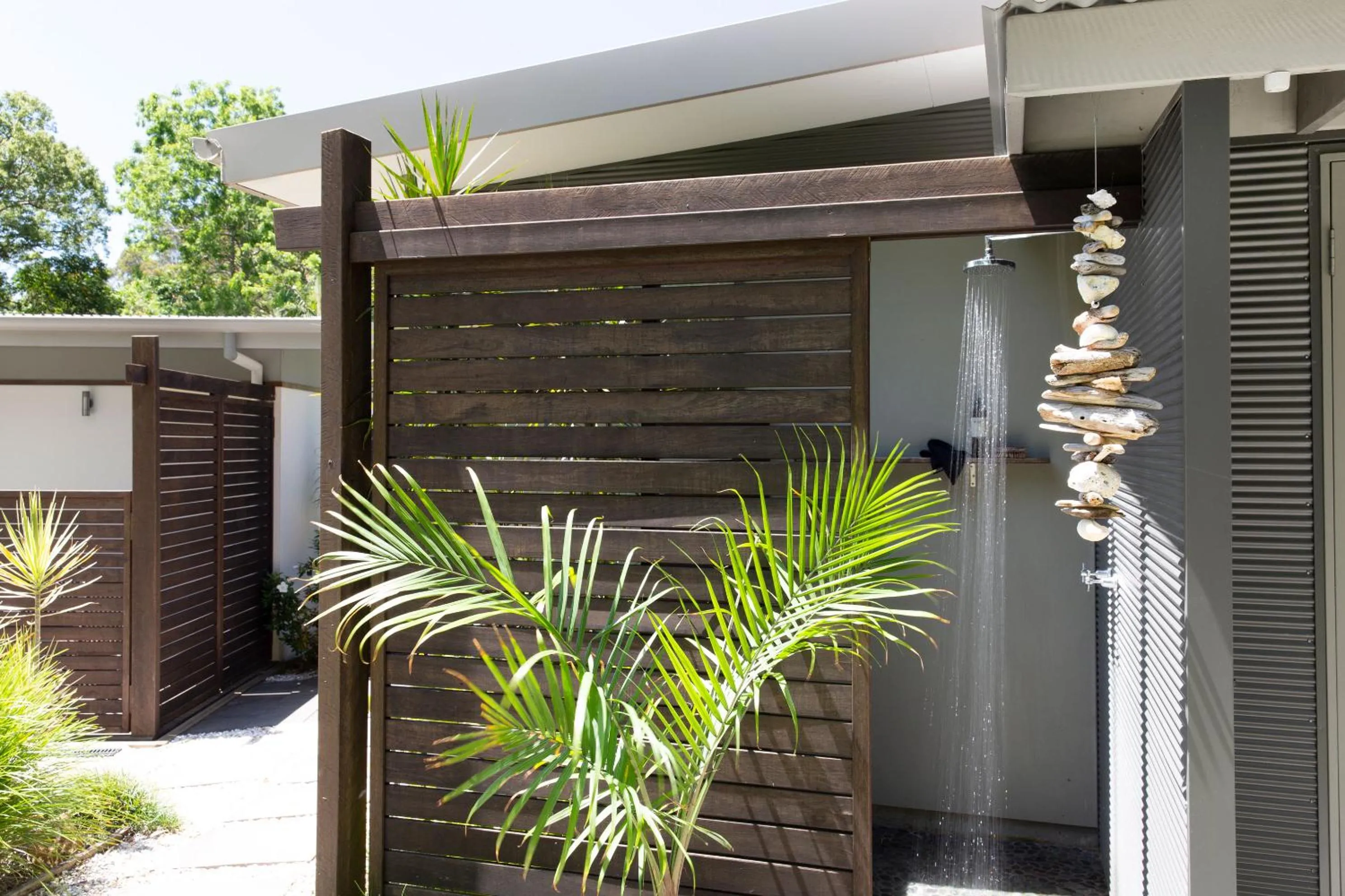 Shower in Lily Pad at Byron Bay
