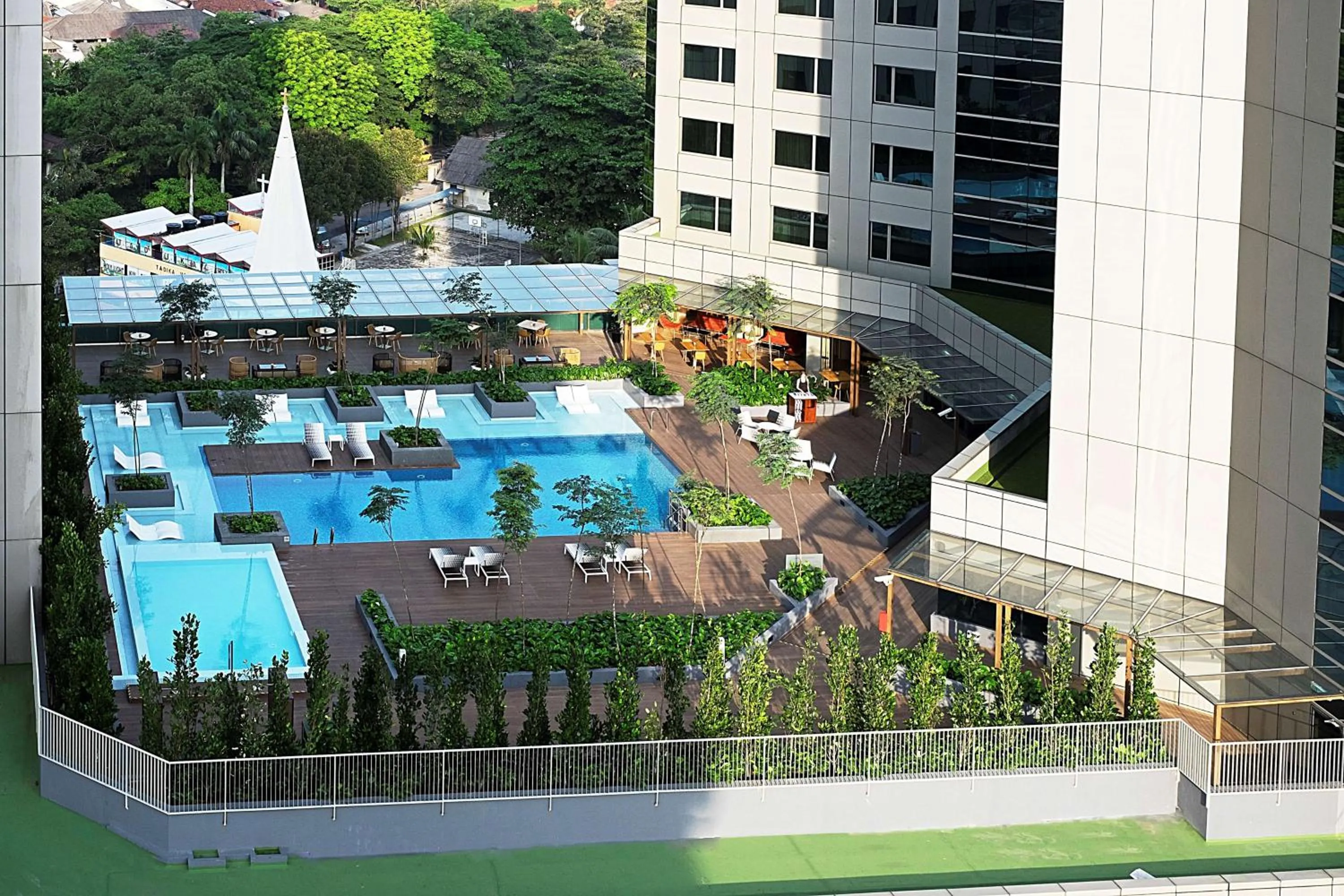 Pool view in DoubleTree by Hilton Johor Bahru