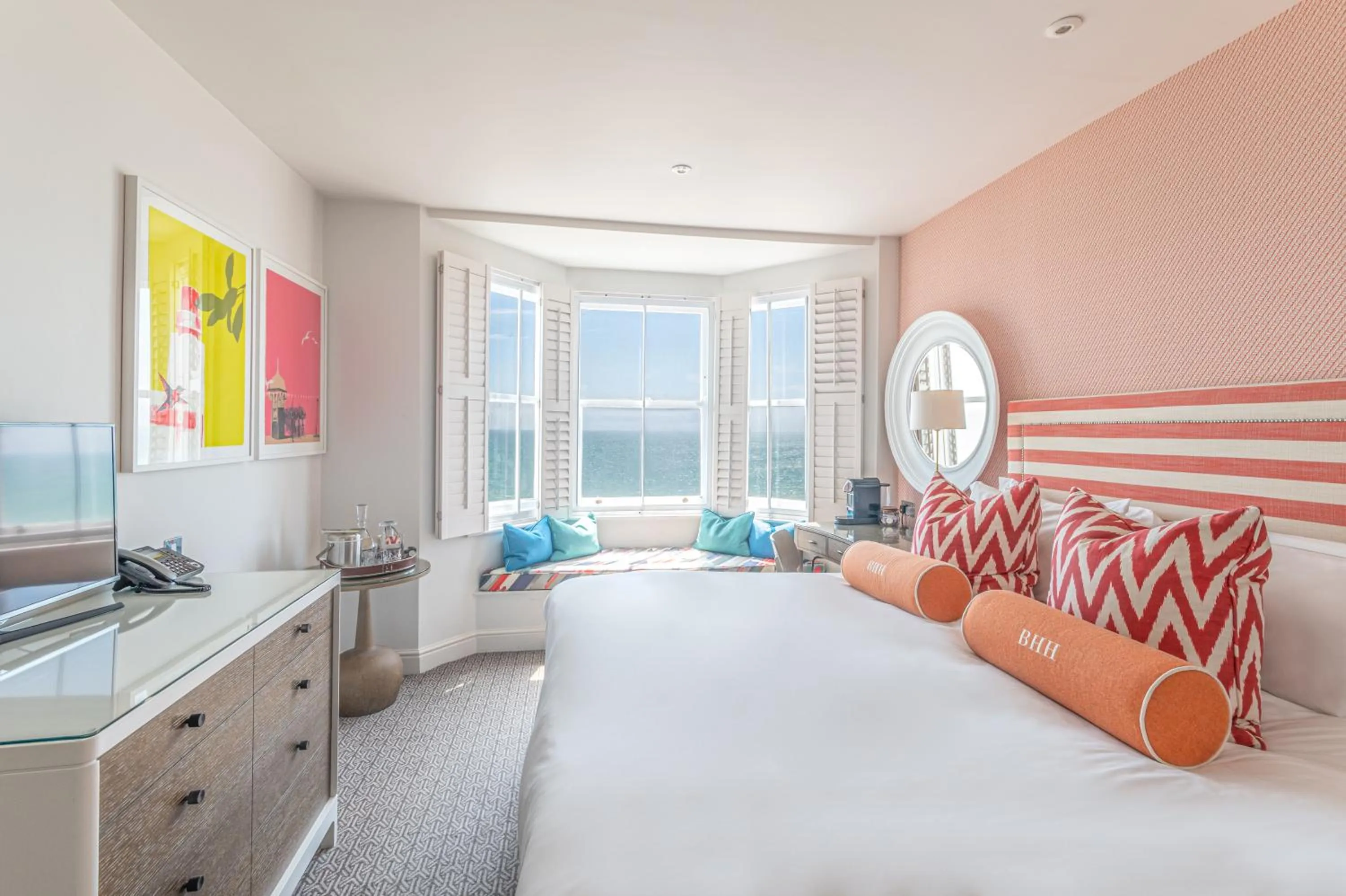 Bedroom, Bed in Harbour Hotel & Spa Brighton