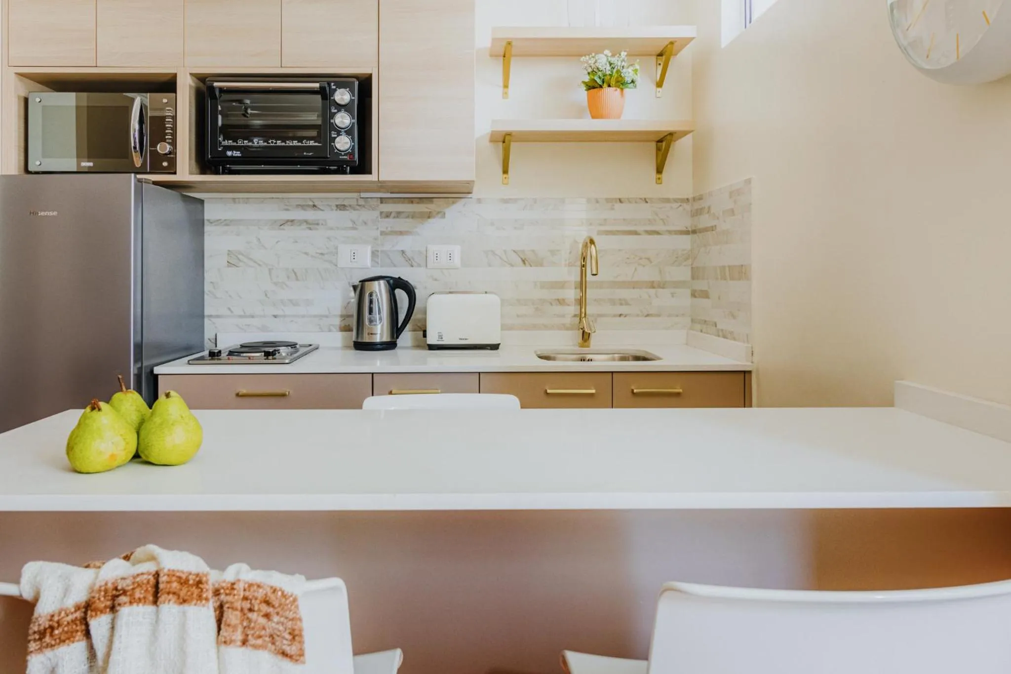 Kitchen or kitchenette in Orly Suites