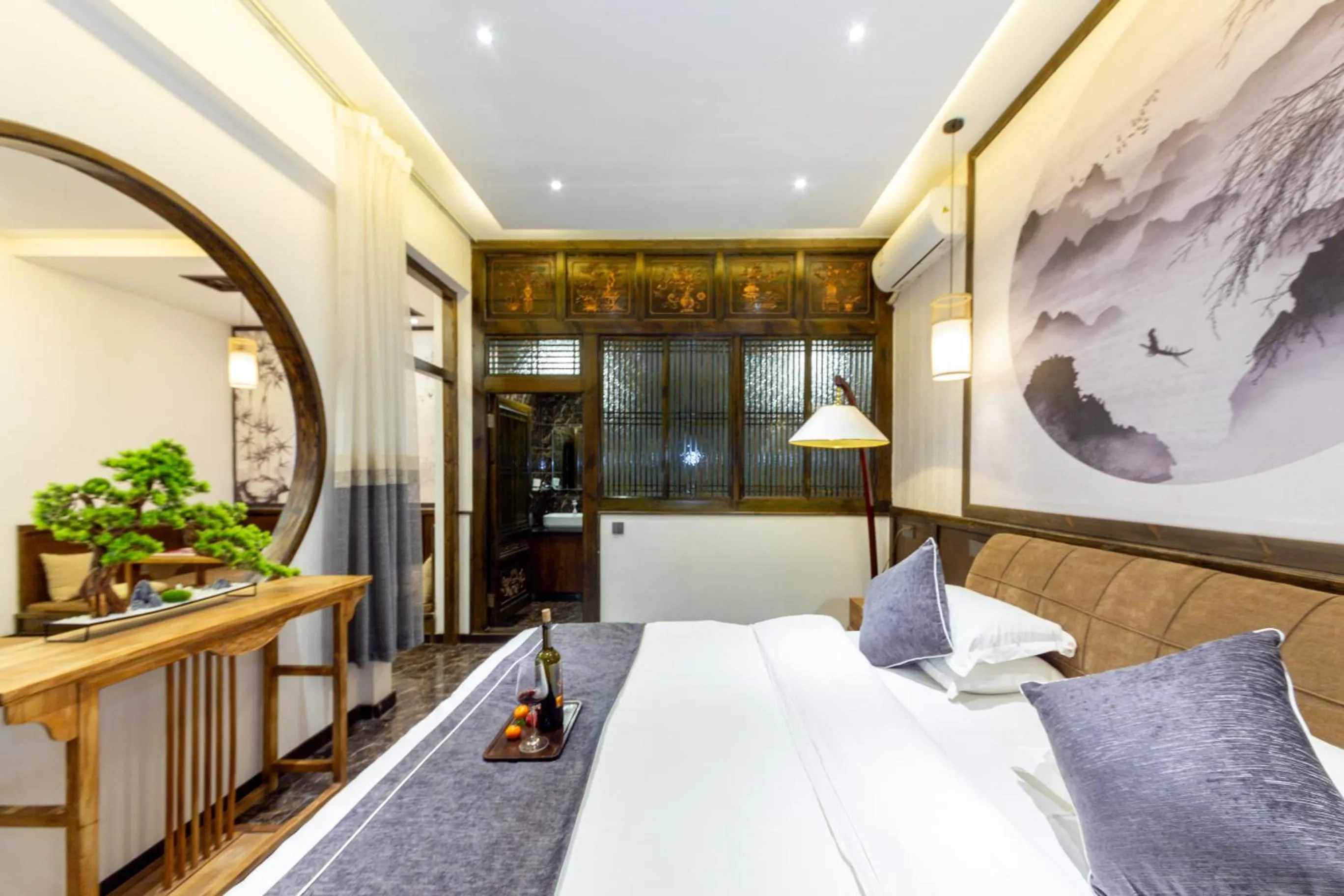 Living room, Bed in Pingyao Harmony Hotel