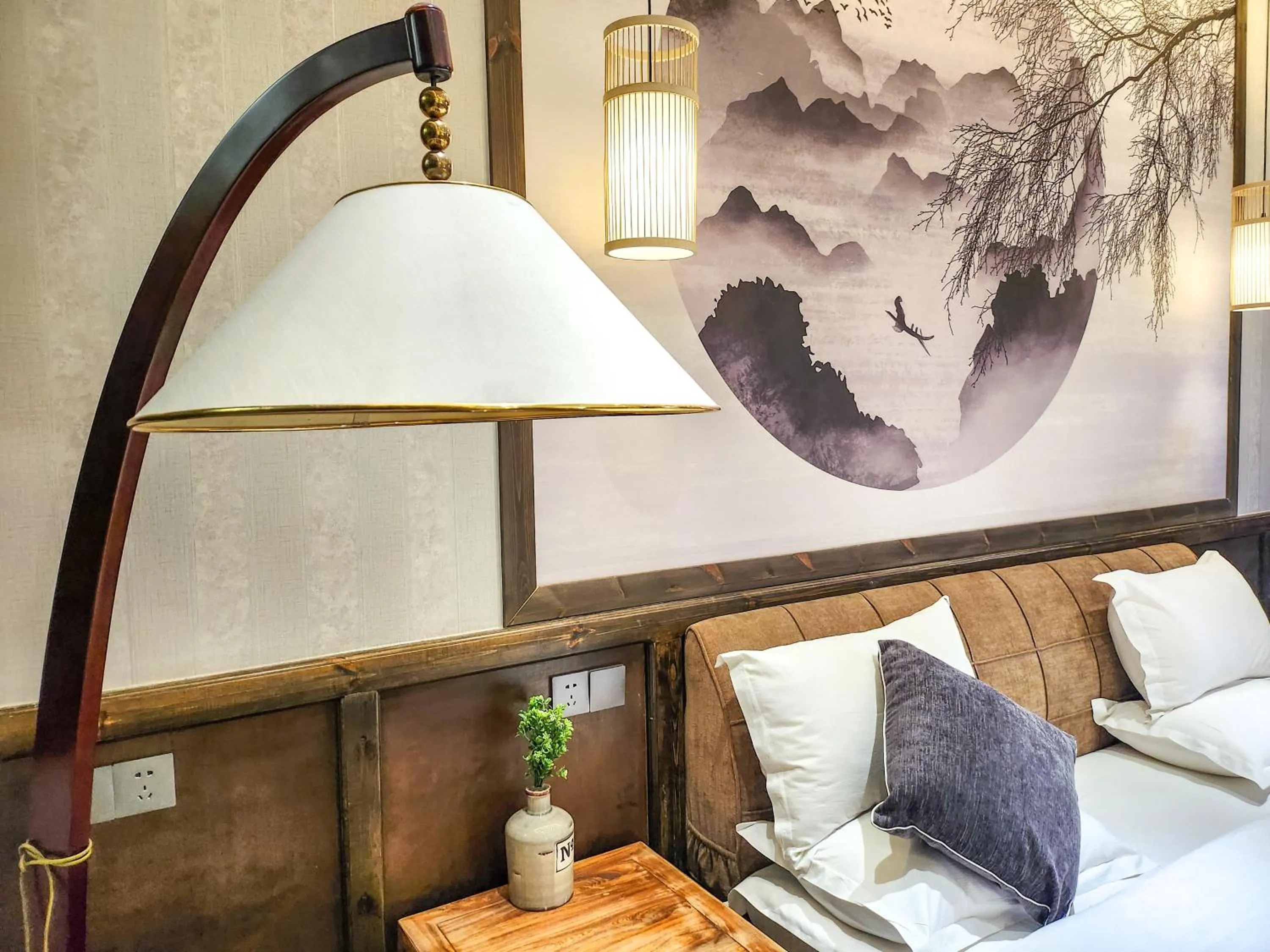 Bed in Pingyao Harmony Hotel