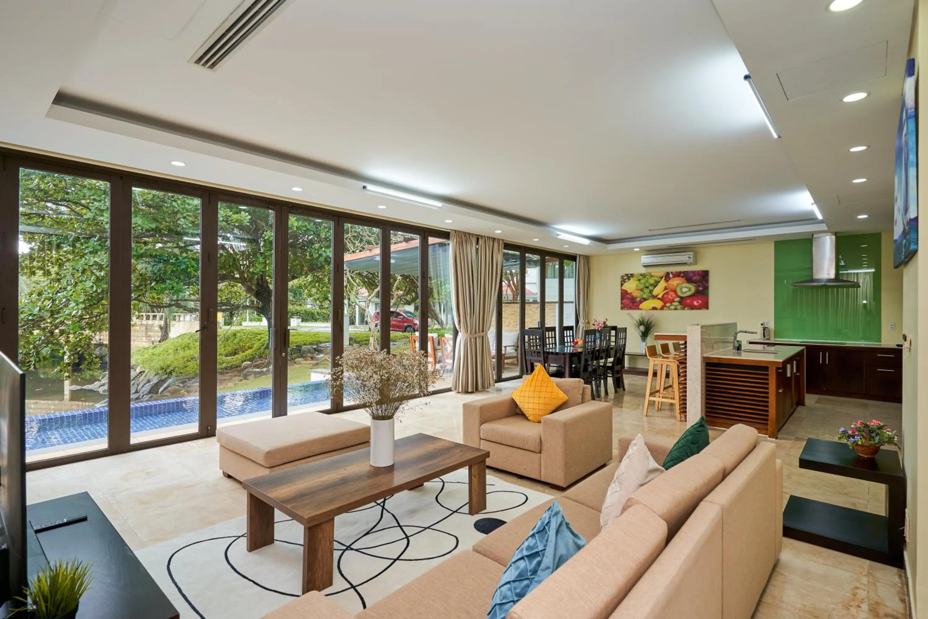 Living room in Ocean Beach Villas Danang