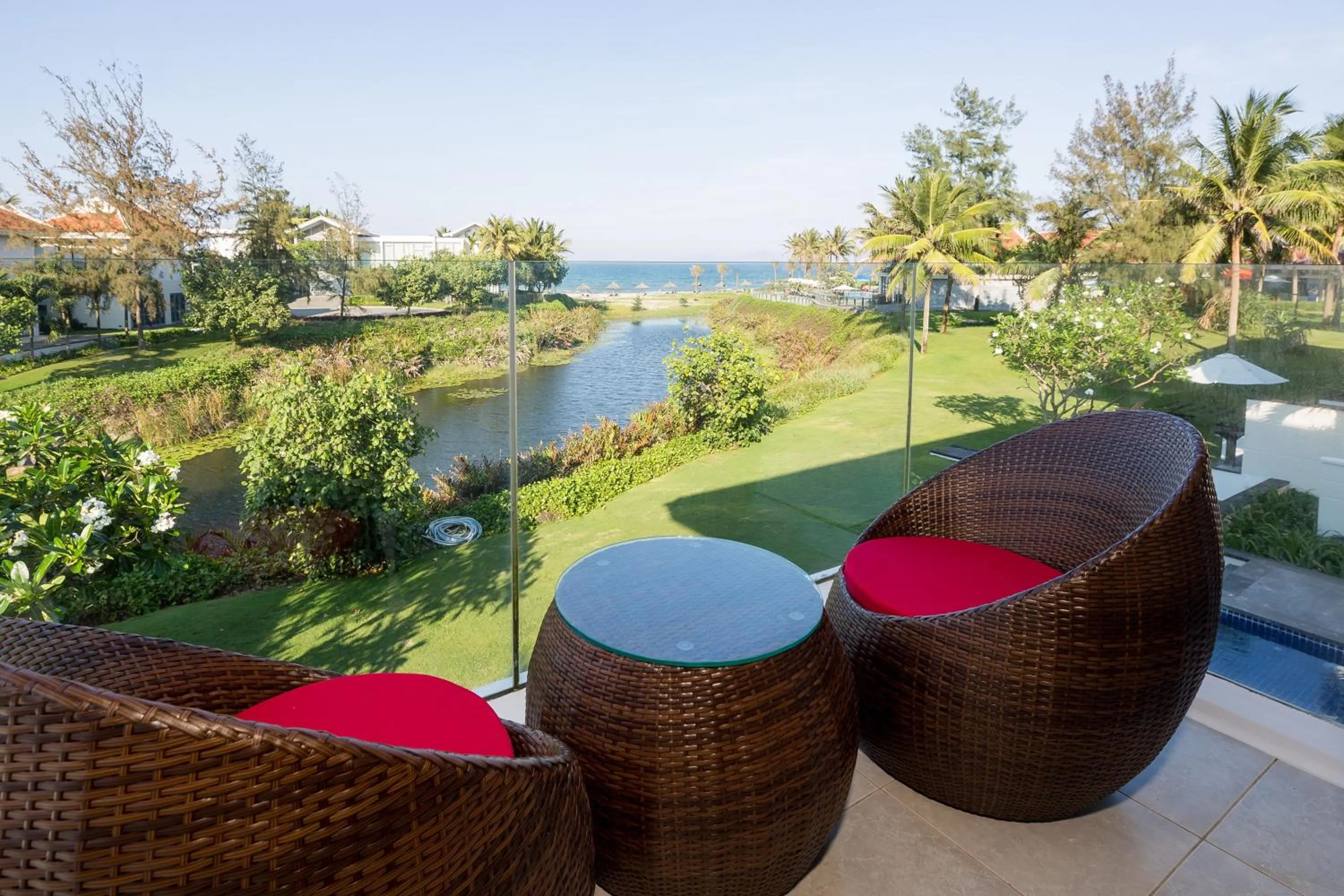 Garden view in Ocean Beach Villas Danang