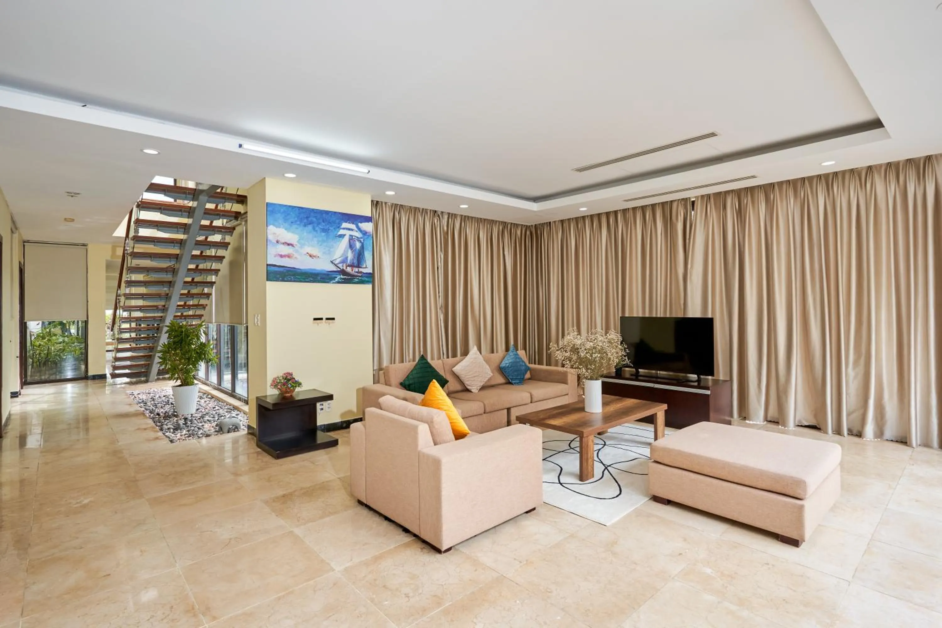 Living room in Ocean Beach Villas Danang