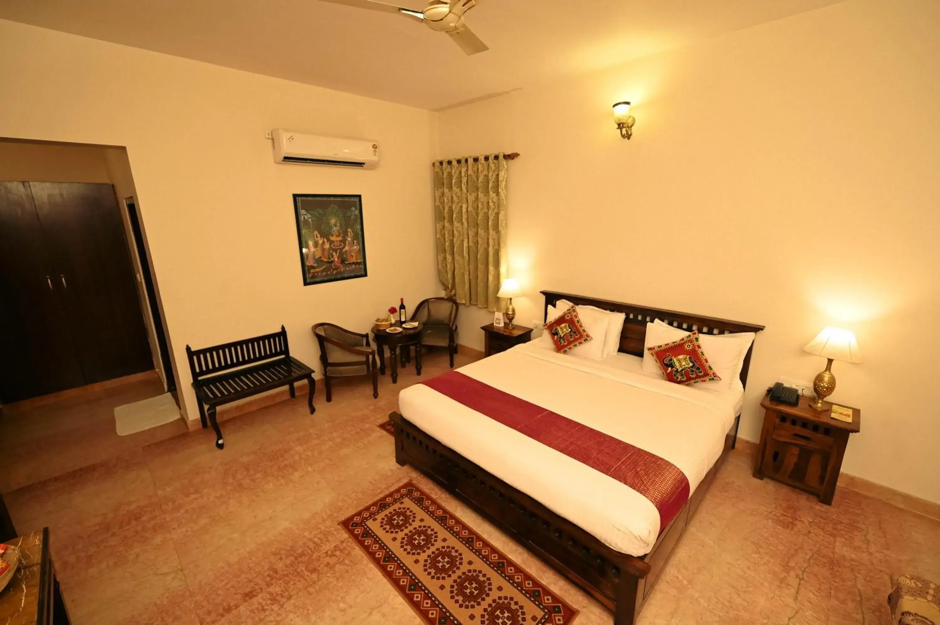Super Deluxe Double Room: 10% Discount On F&B, Early check-in & Late check-out-02Hrs in ClarksInn Suites Ranthambhore Super Deluxe Double Room: 10% Discount On F&B, Early check-in & Late check-out-02Hrs in ClarksInn Suites Ranthambhore