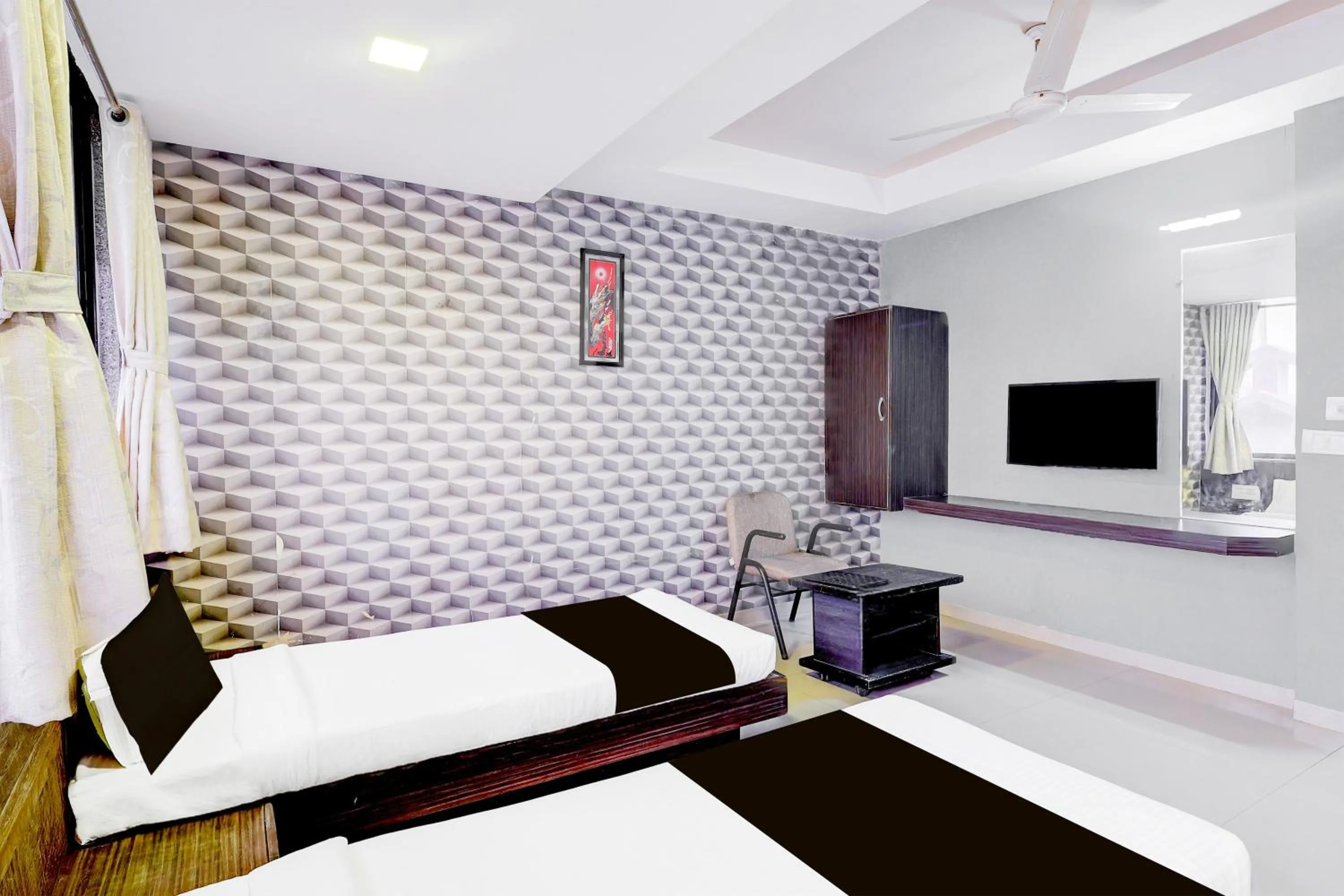 Bedroom, Bed in FabHotel Skyland