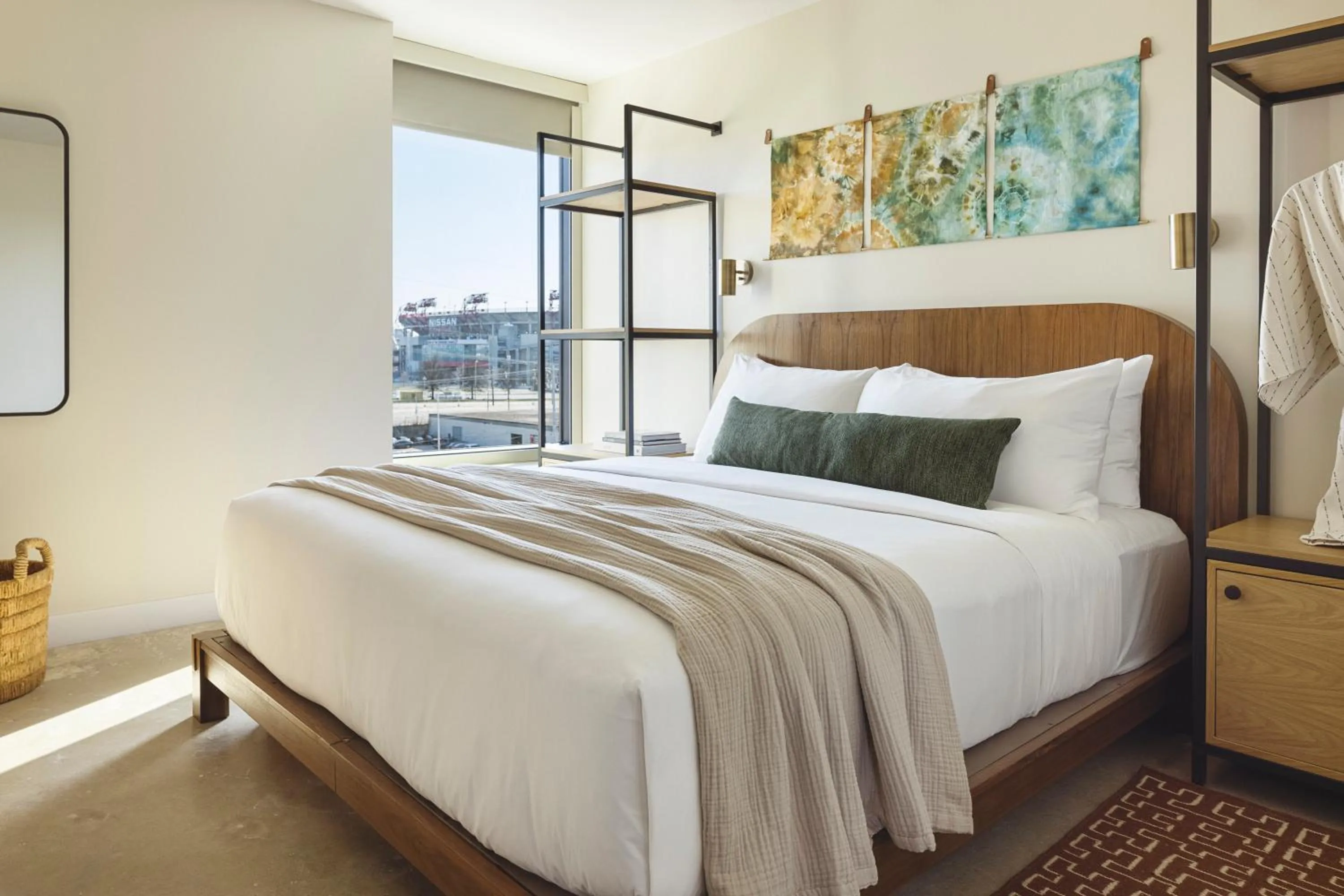 Bed in Drift Nashville, a Member of Design Hotels