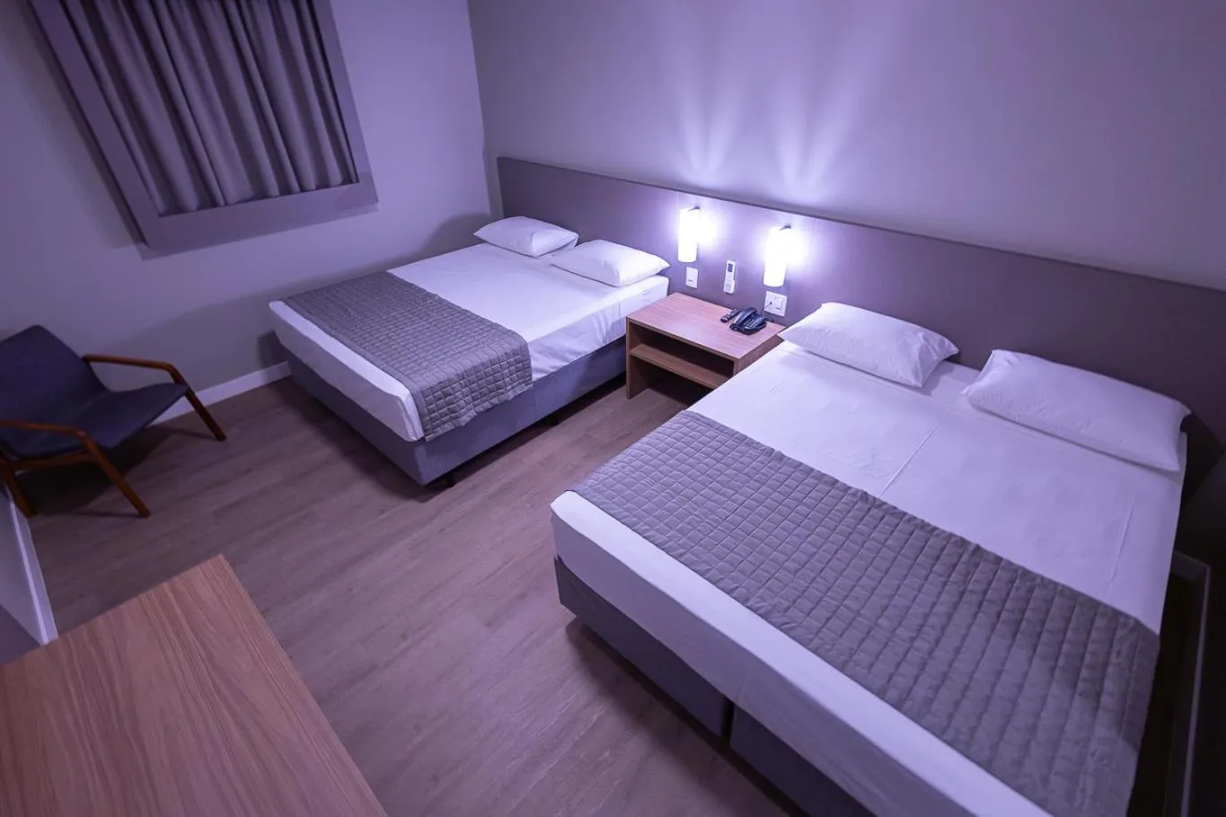 Bed in Hotel Caiuá Blumenau