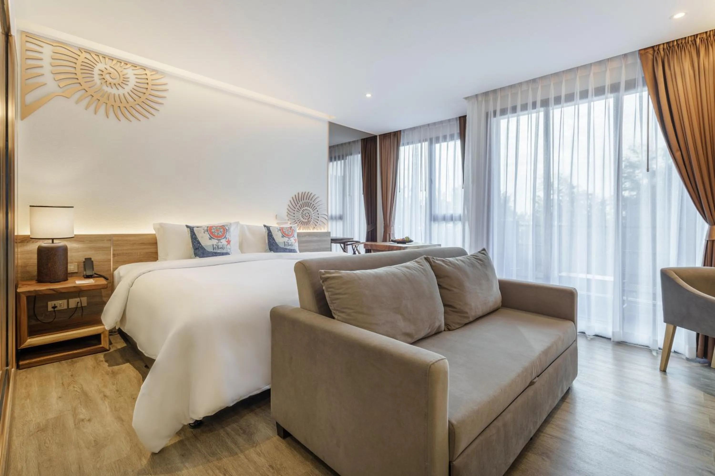 Balcony/Terrace, Bed in The Marin Phuket Kamala Beach