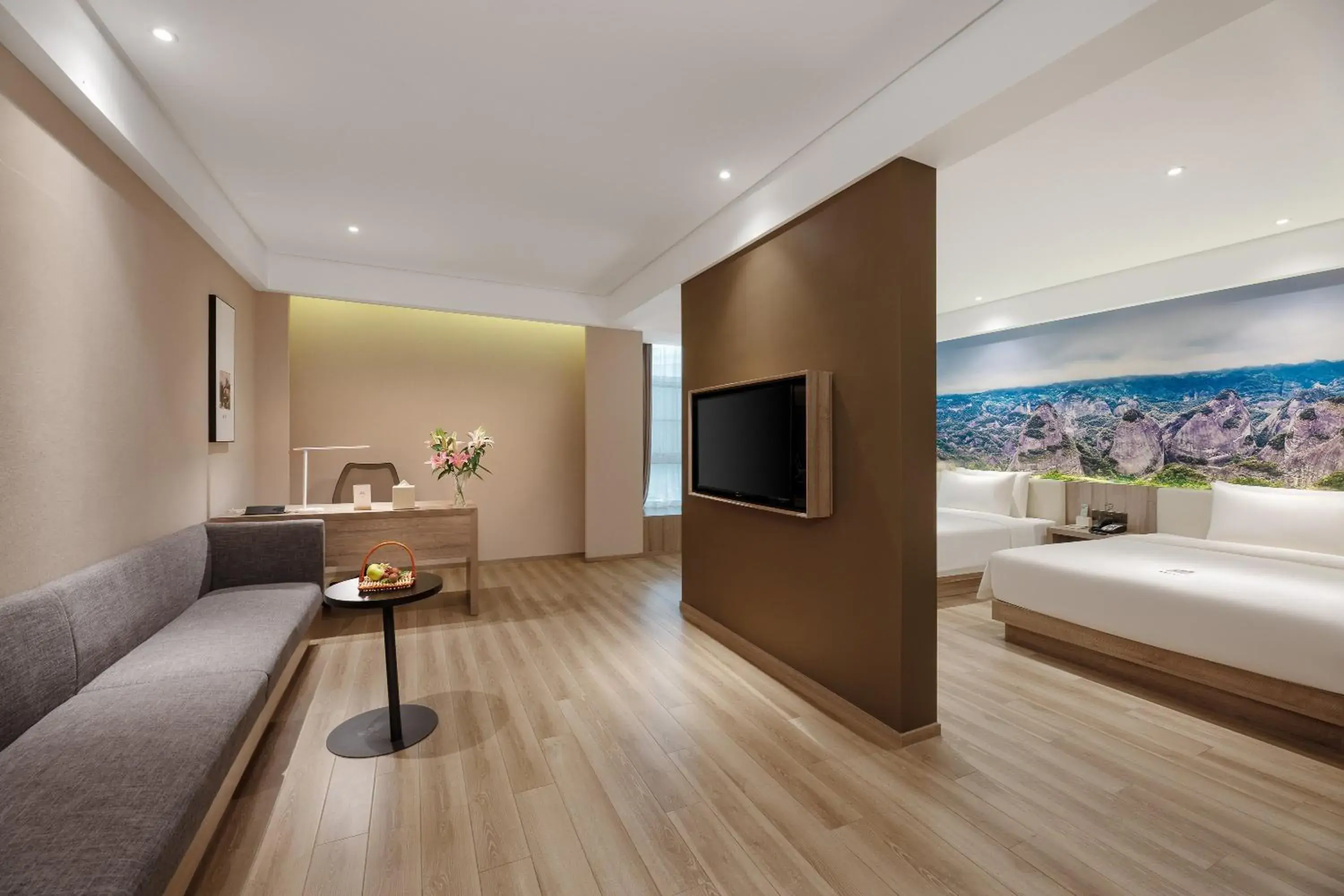 Bed in Atour Hotel Nanning Nanhu Subway Station Bed in Atour Hotel Nanning Nanhu Subway Station