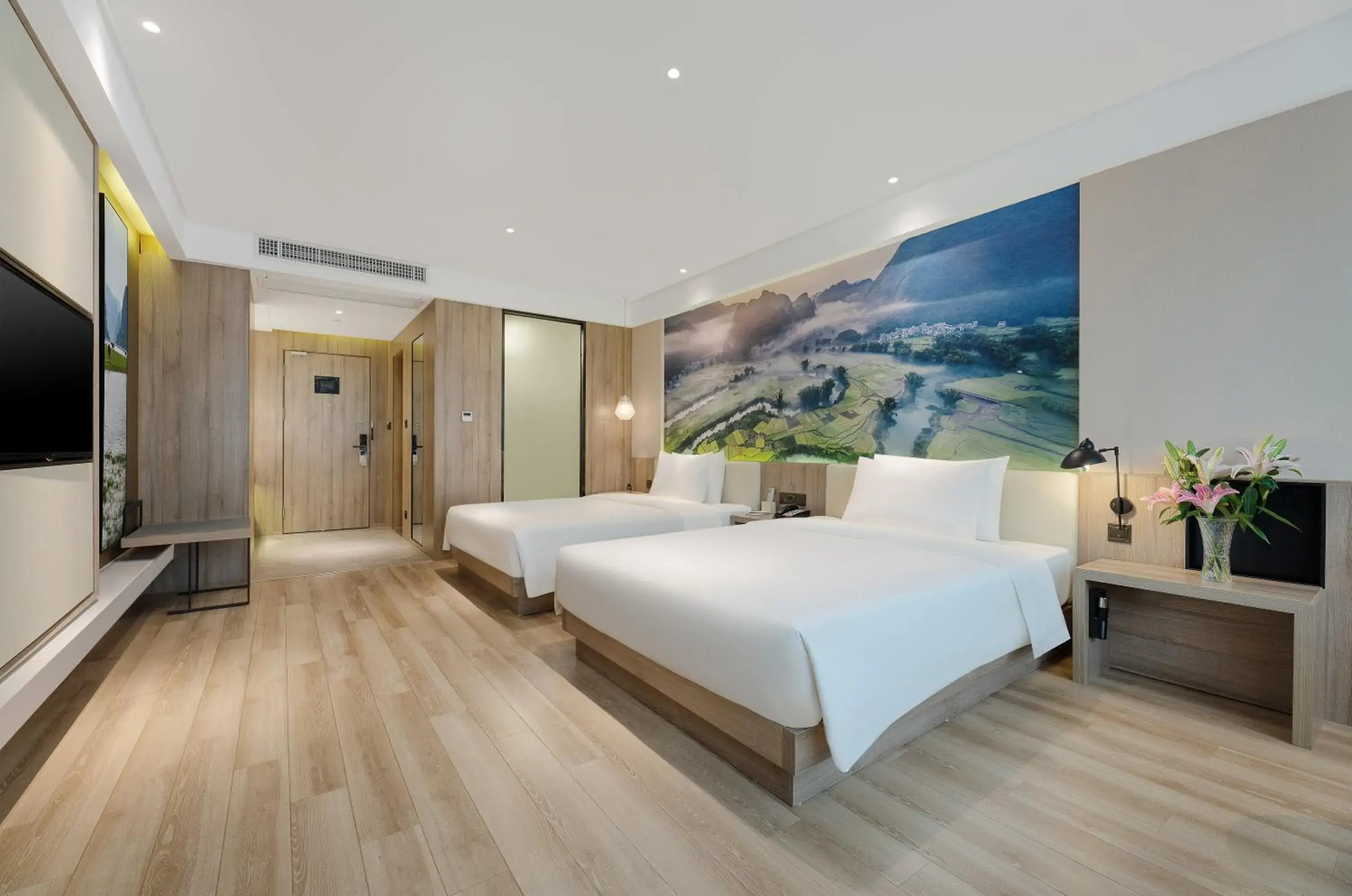 Bed in Atour Hotel Nanning Nanhu Subway Station Bed in Atour Hotel Nanning Nanhu Subway Station