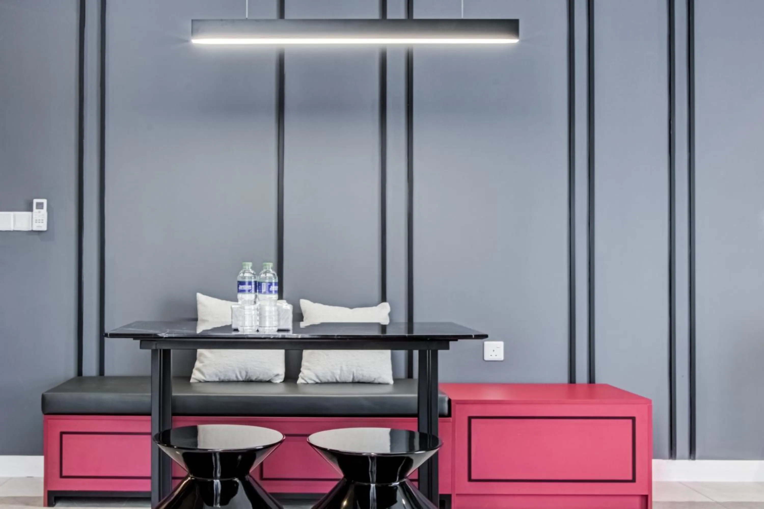 Dining area in Axon Residence at Pavilion KLCC KL Tower view by KIMIRO