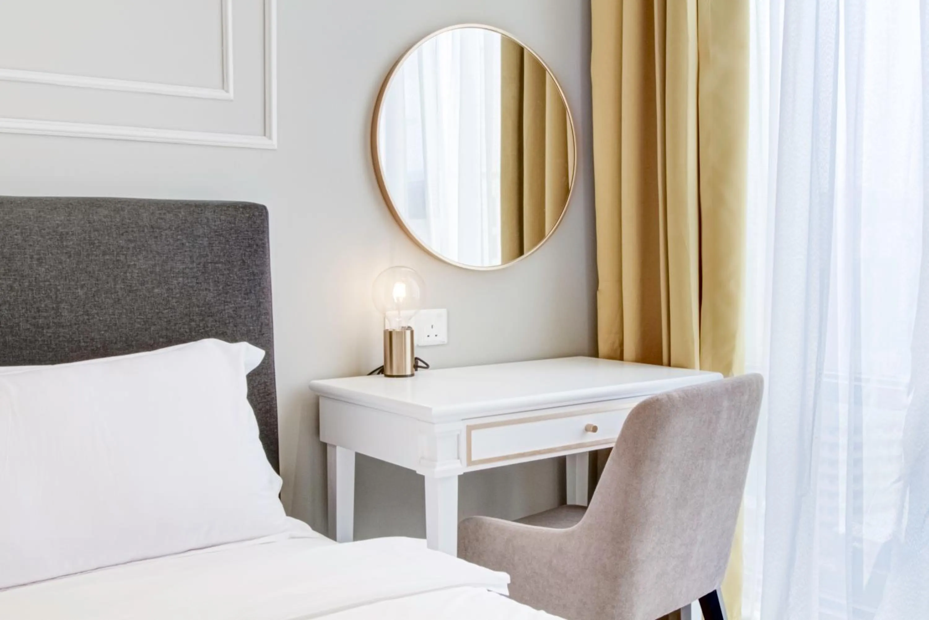 Bedroom, Bed in Axon Residence at Pavilion KLCC KL Tower view by KIMIRO