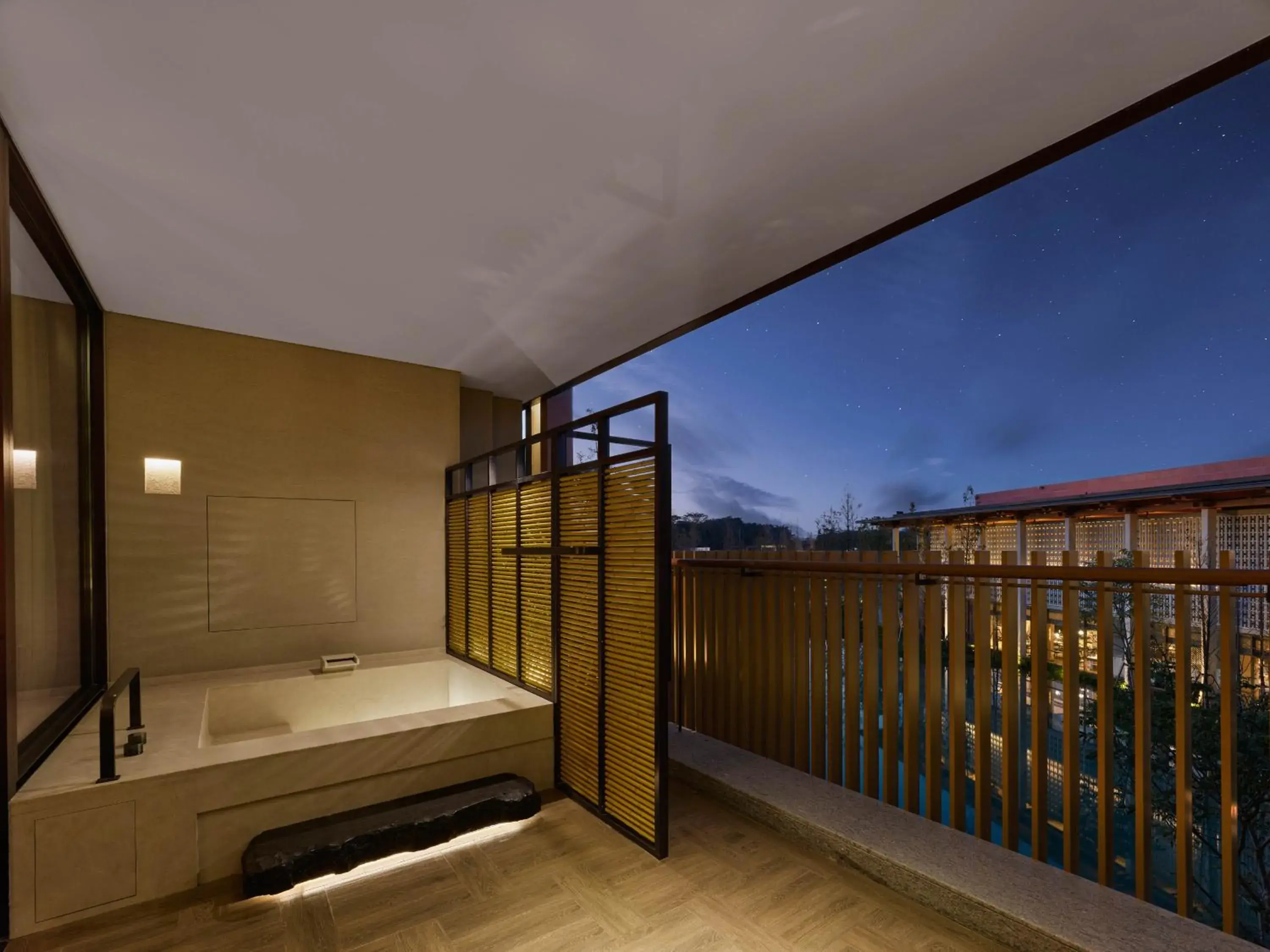Balcony/Terrace, Bed in Banyan Tree Dongguan Songshan Lake Balcony/Terrace, Bed in Banyan Tree Dongguan Songshan Lake