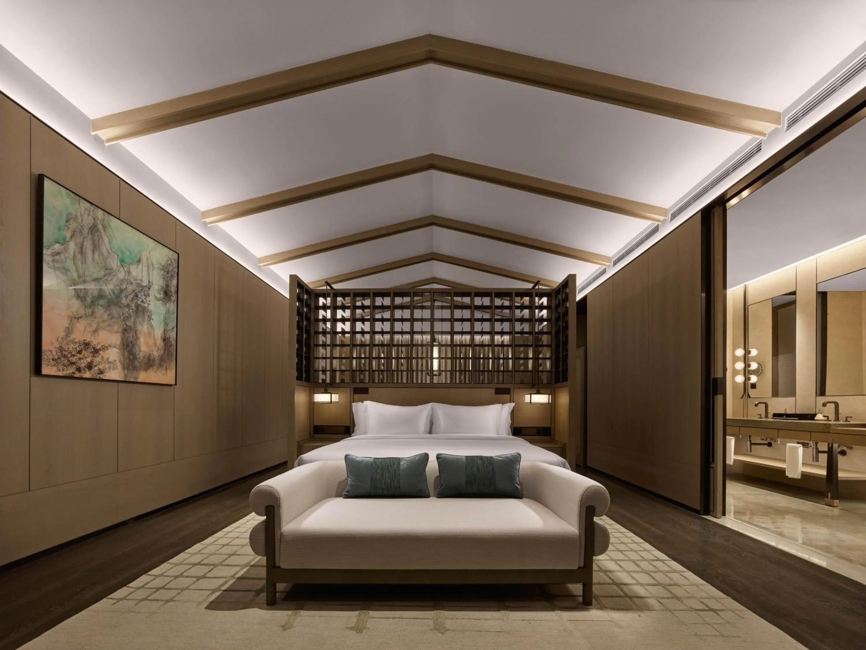 Photo of the whole room, Bed in Banyan Tree Dongguan Songshan Lake