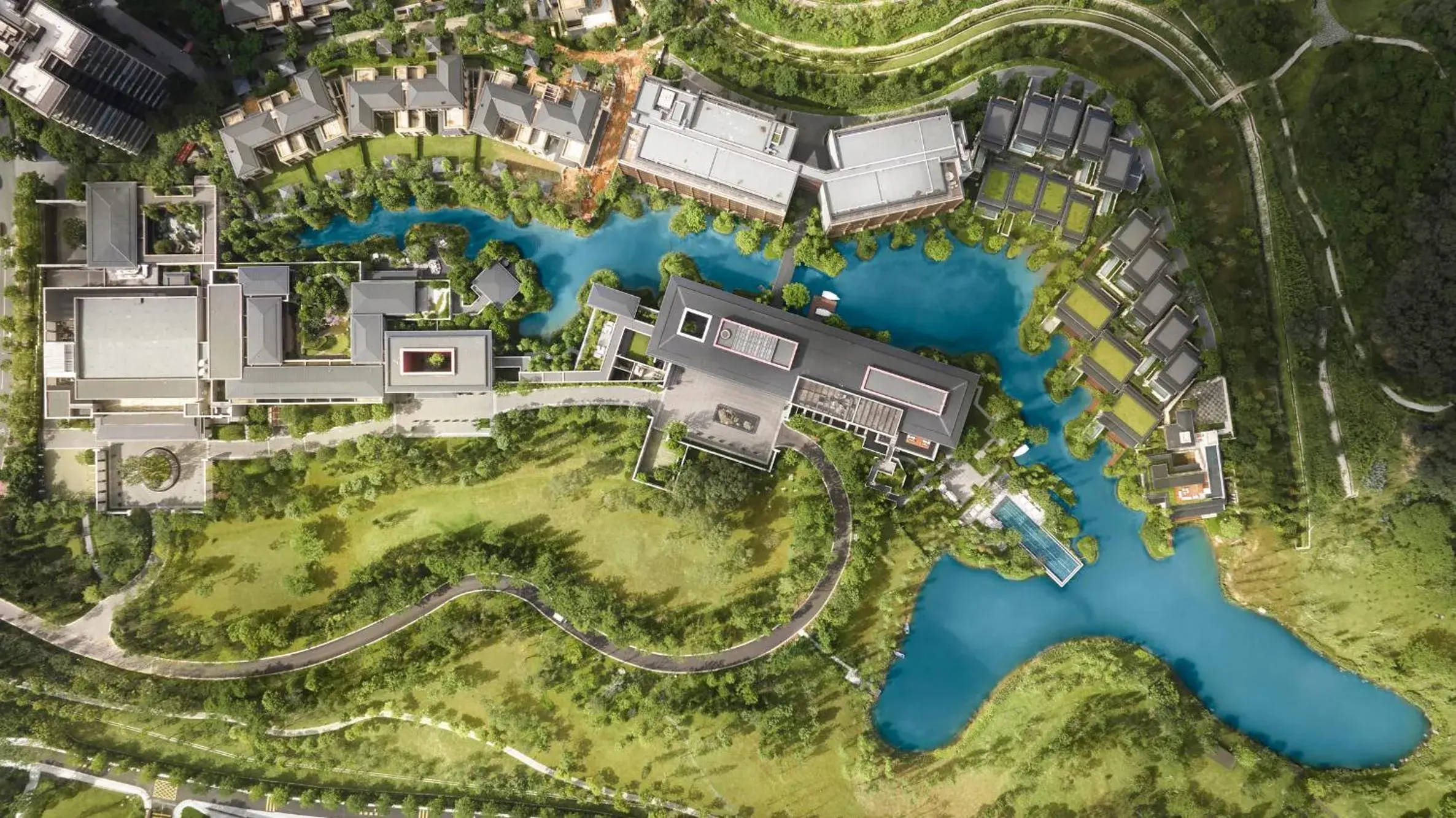 Bird's eye view in Banyan Tree Dongguan Songshan Lake Bird's eye view in Banyan Tree Dongguan Songshan Lake