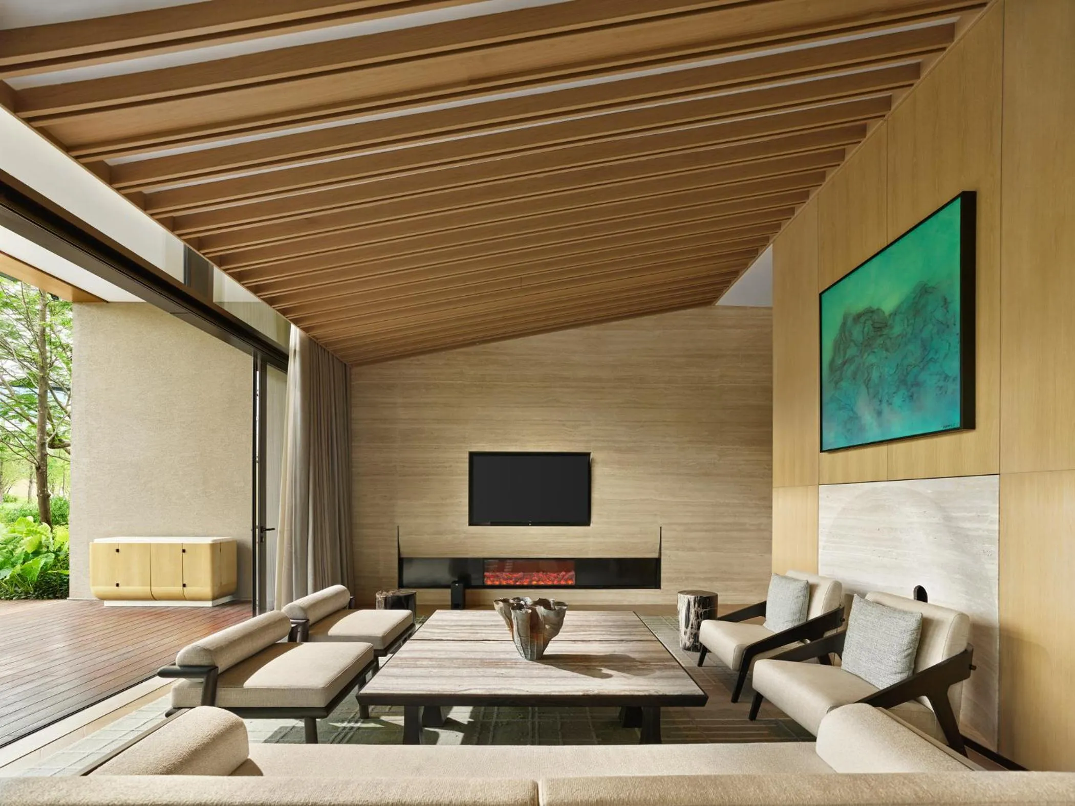 Living room in Banyan Tree Dongguan Songshan Lake